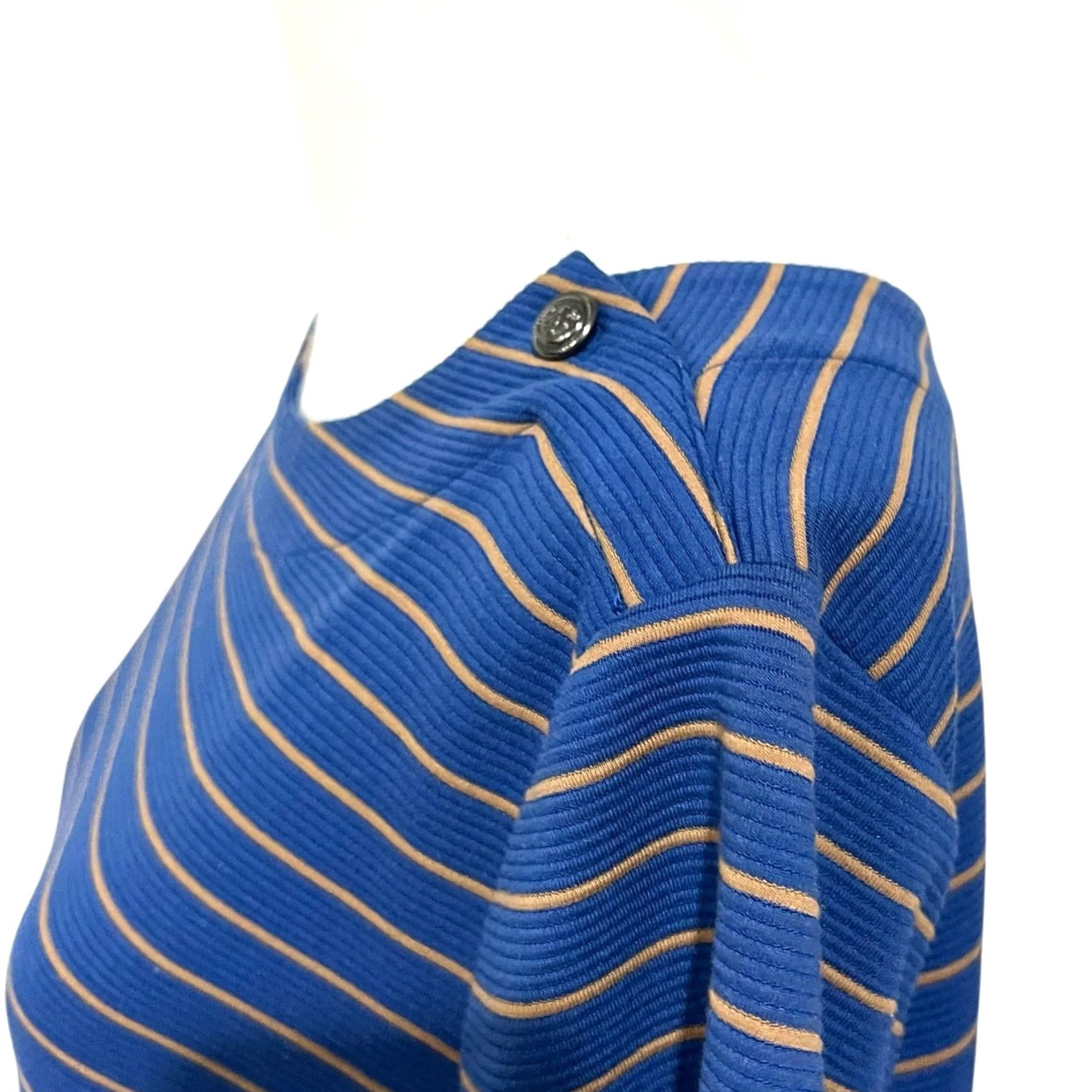 Lands' End Lands' End Dress Womens Plus 1X Tee Shirt Shift Striped Pockets Coastal Nautical Shirt Dress Knee Length Boat Neck Short Sleeve Womens Size XL / US 12-14 / IT 48-50 - 4 Thumbnail