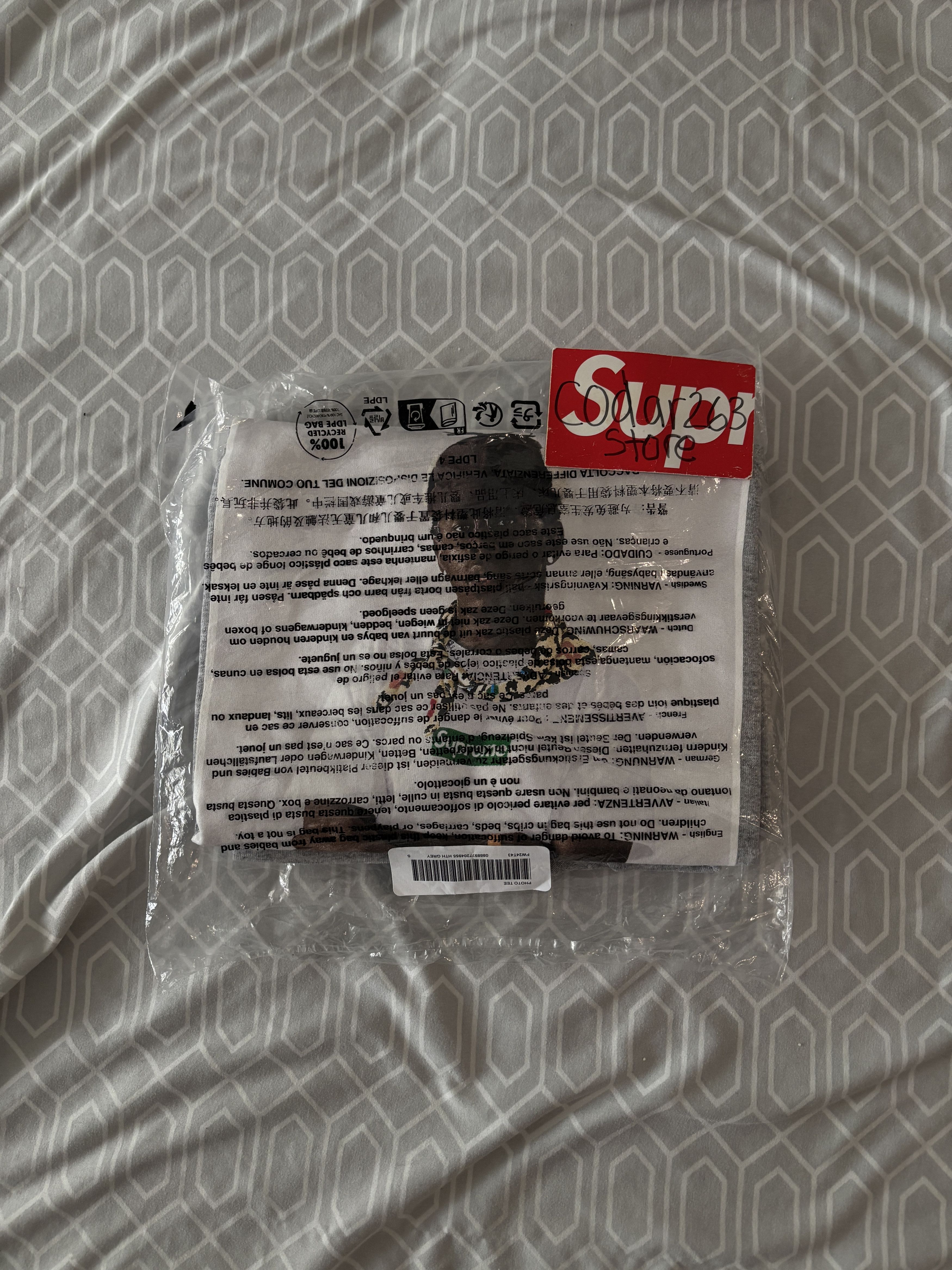 Supreme Tyler, the Creator Photo Tee - Supreme Grey Small Tour Merch Size US S / EU 44-46 / 1 - 1 Thumbnail