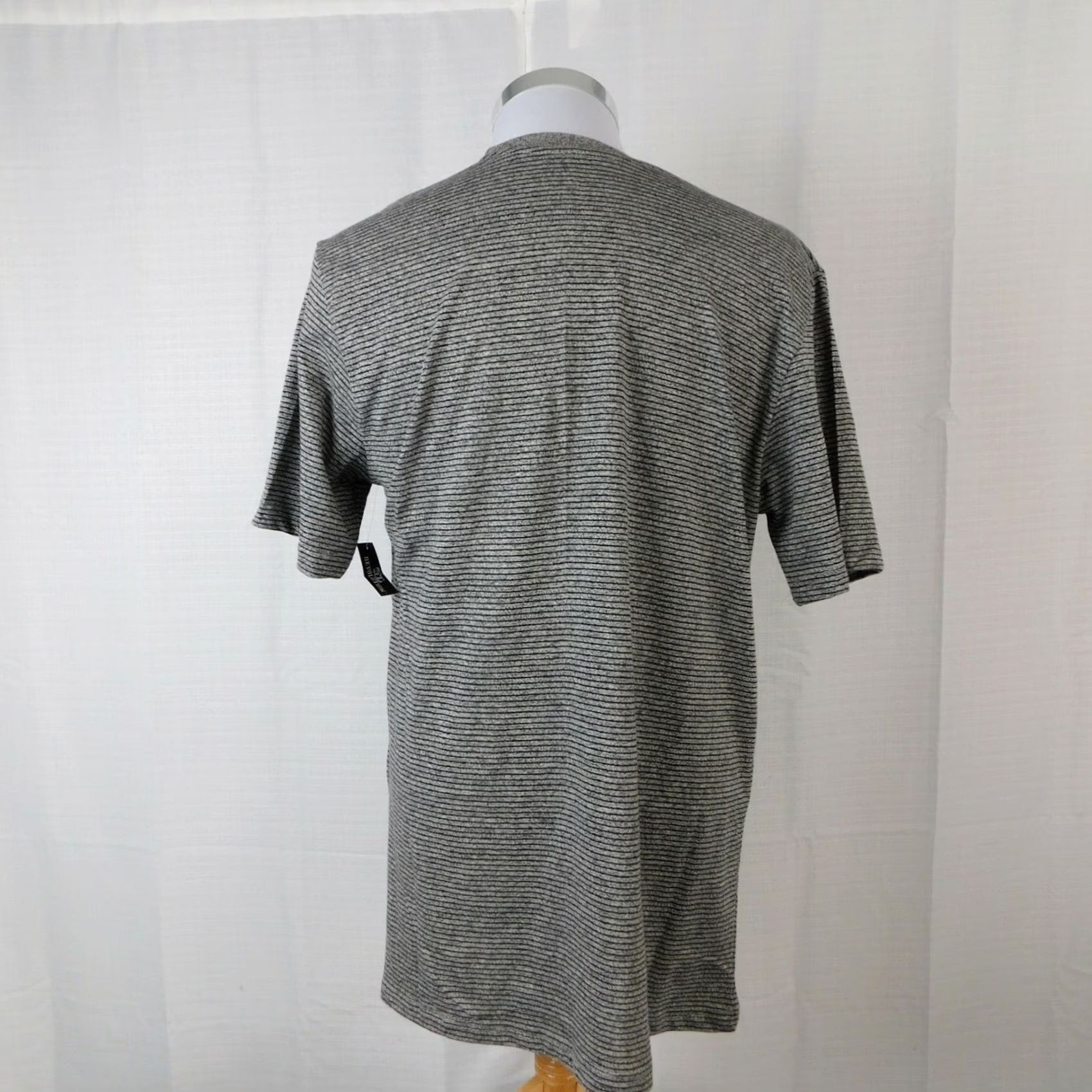 Vintage Revolution Men's T-Shirt Gray Stripe Short Sleeve Crew Neck Large L Shirt Mens Size US L / EU 52-54 / 3 - 2 Thumbnail