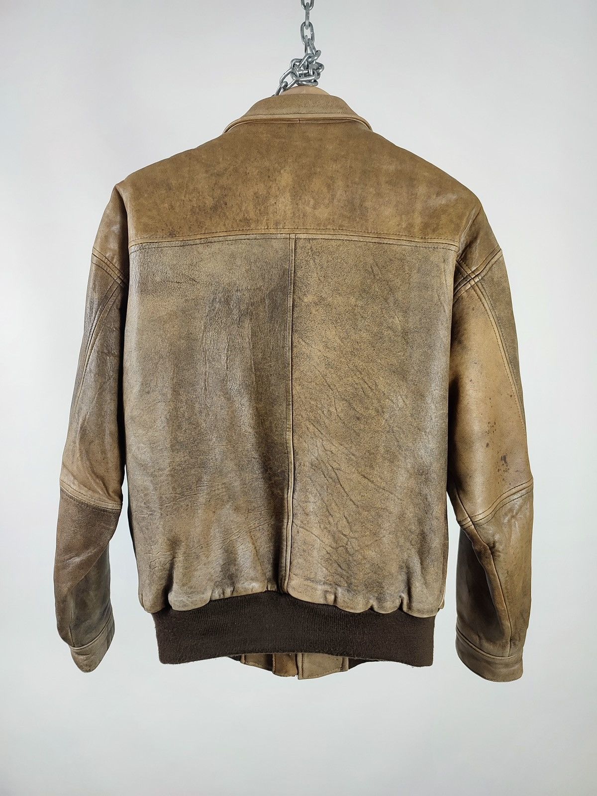 Genuine Leather 90s Vintage Aviator Leather Sheepskin Bomber Jacket Size US L / EU 52-54 / 3 - 11 Thumbnail