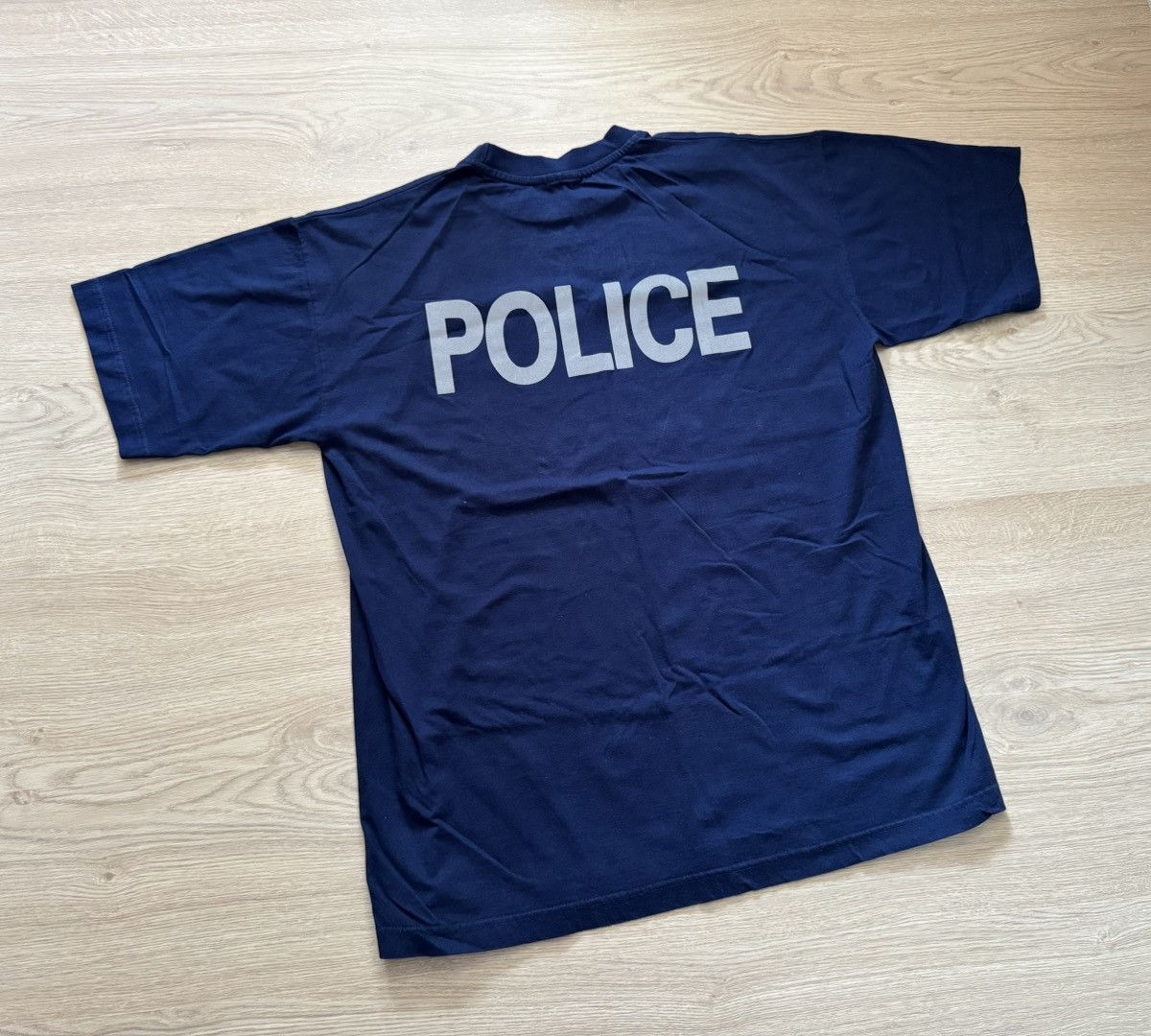 Vintage Vintage Police Reflective Navy T-Shirt Size US XL / EU 56 / 4 - 1 Thumbnail
