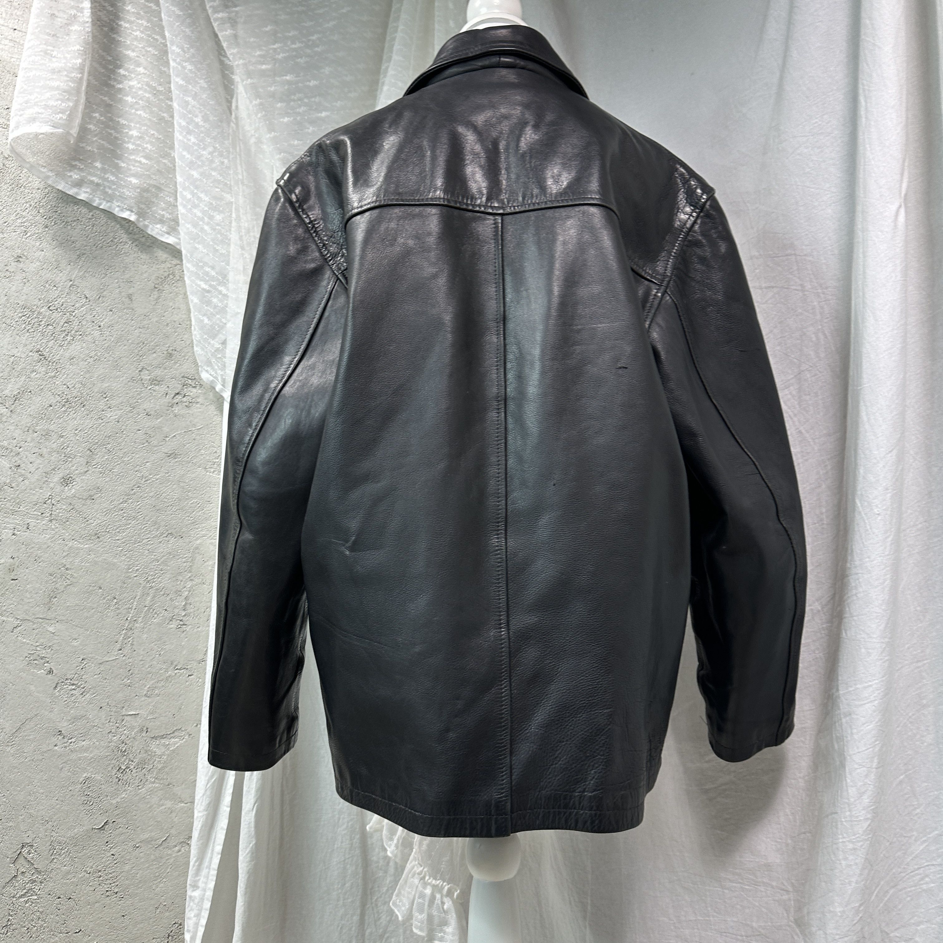 Vintage Vintage Leather Grunge Biker Moto Oversize Jacket Y2K Size US XXL / EU 58 / 5 - 9 Thumbnail