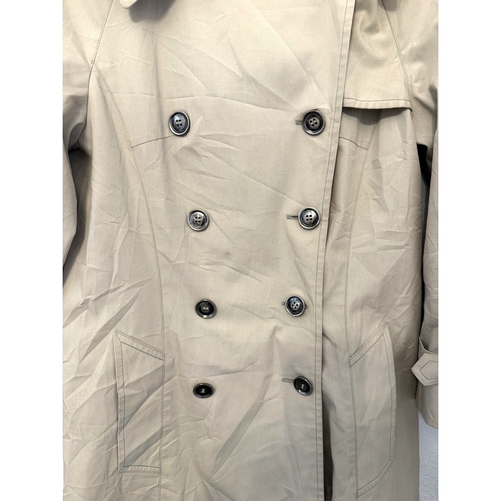 London Fog Vintage 80s London Fog Coat Mens Med Tan Trench Epaulet Size US M / EU 48-50 / 2 - 2 Thumbnail