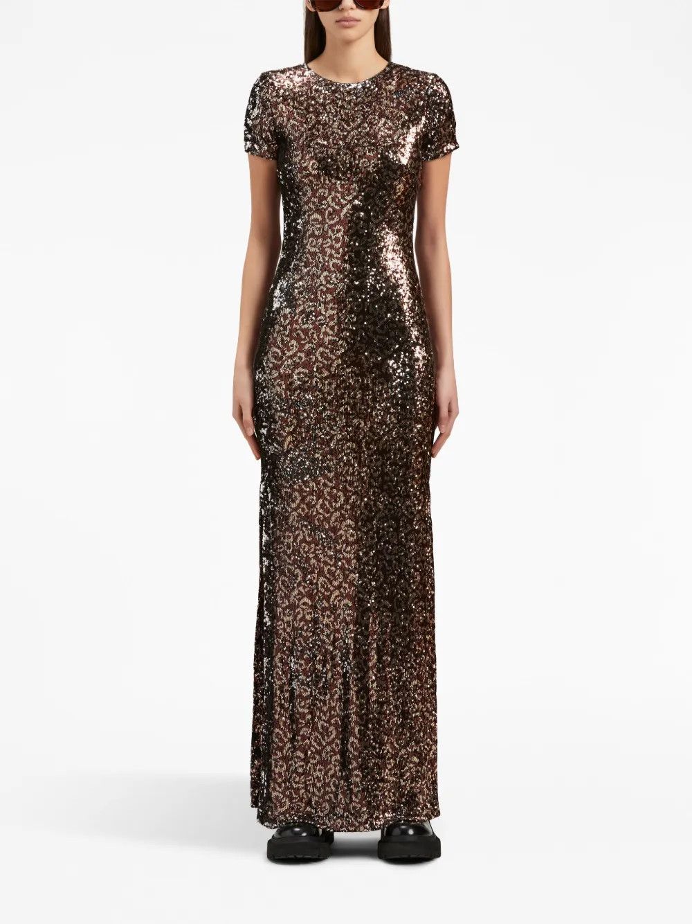 Palm Angels o1y1125 Maxi Dress in Brown Size S / US 4 / IT 40 - 2 Thumbnail