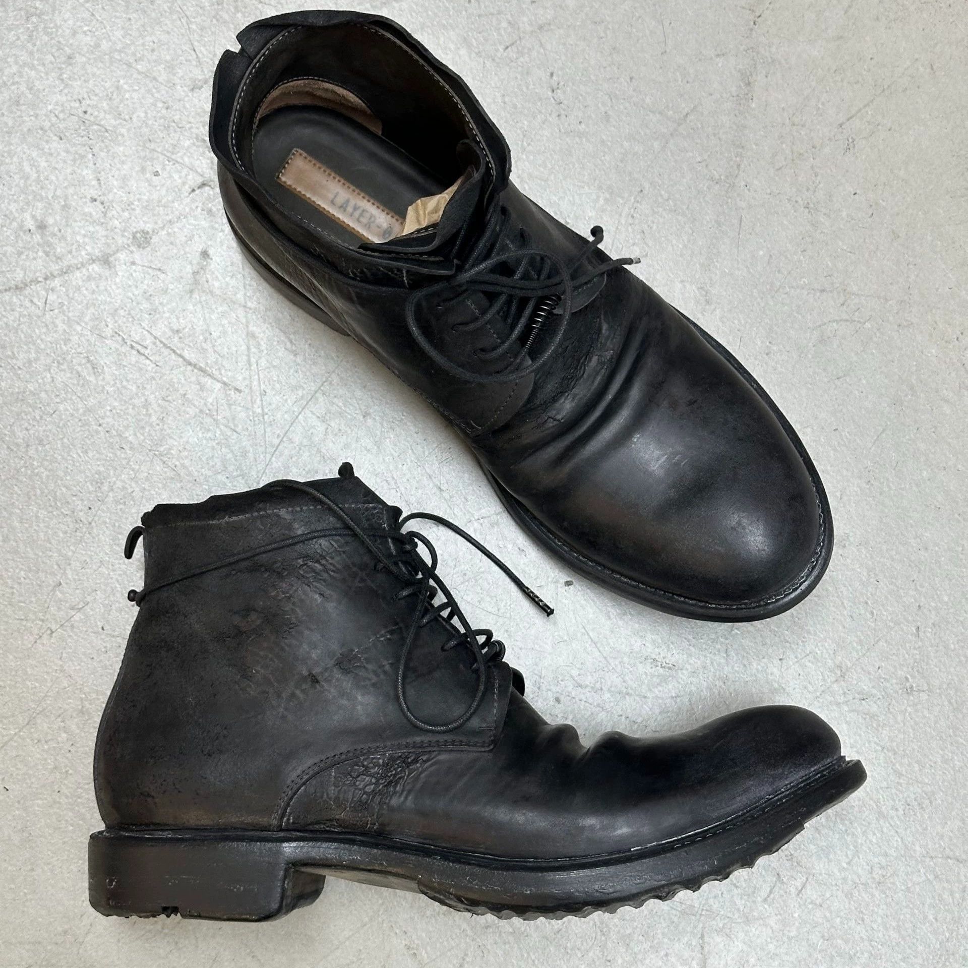 Layer-0 Layer 0 Distressed Horsehide V-sole Boots 42-43 Size US 9 / EU 42 - 3 Thumbnail