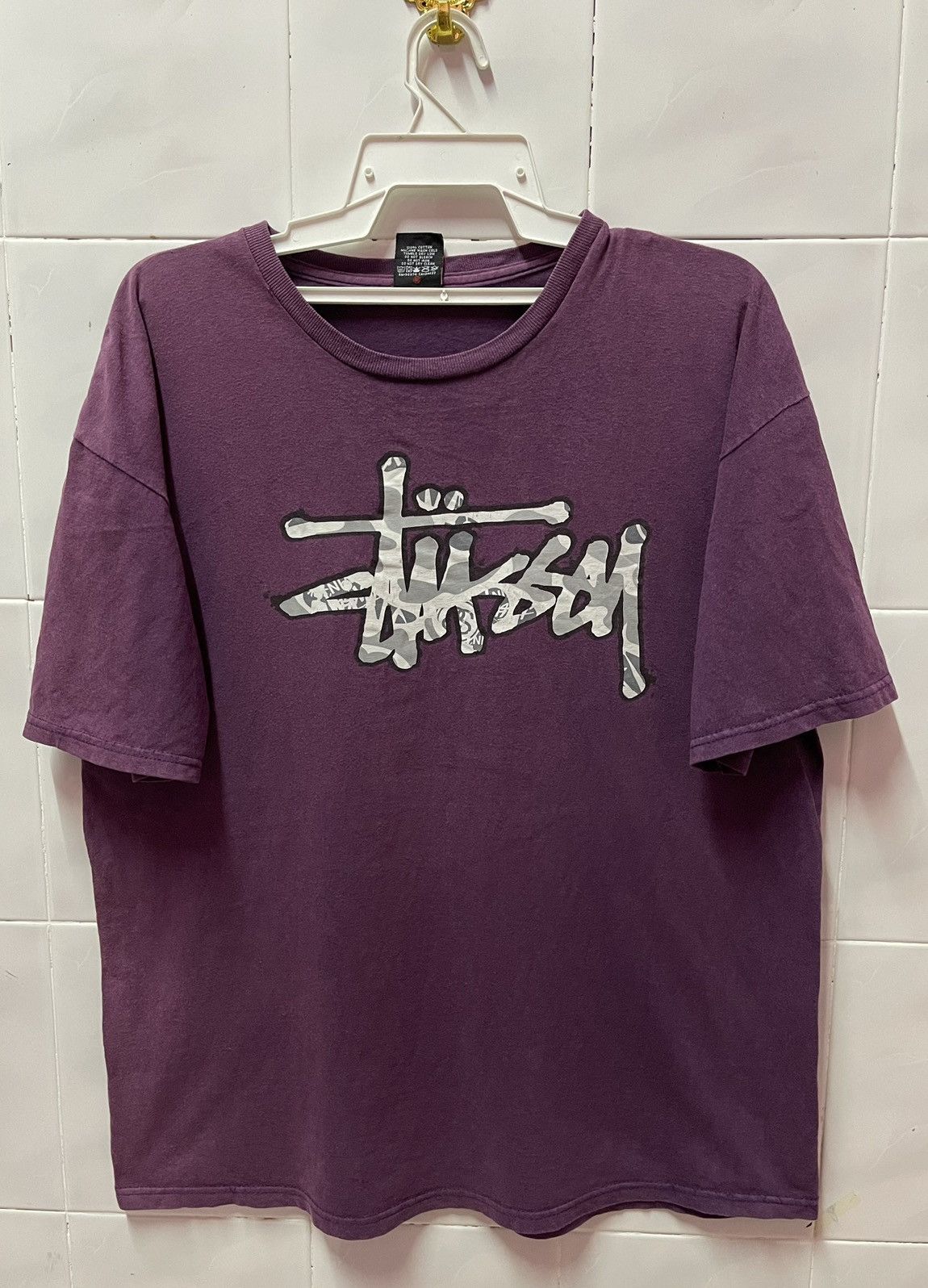 image of Vintage Y2K Streetwear Stussy in Purple, Men's (Size XL)