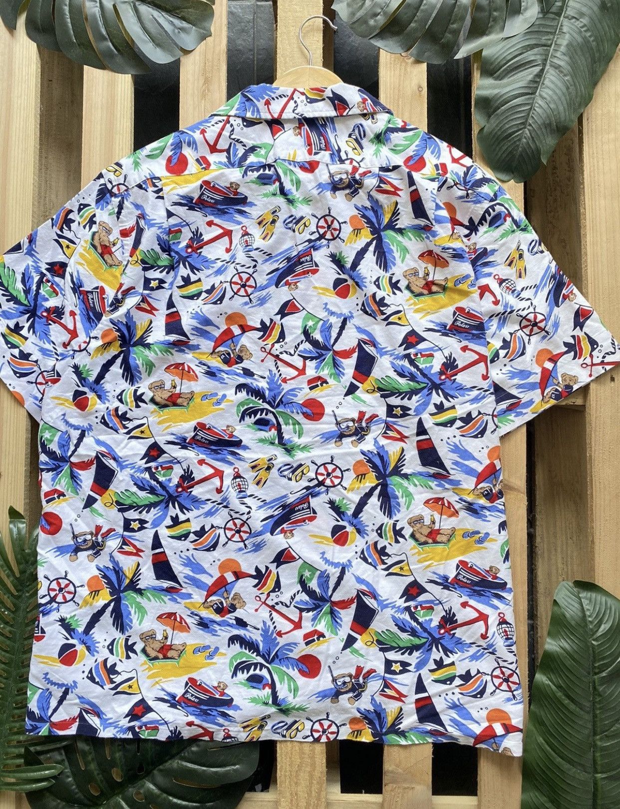 Polo Ralph Lauren × Ralph Lauren Polo Bear shirt Ralph Lauren Full Print logo Bear Beach XL Size US XL / EU 56 / 4 - 2 Thumbnail