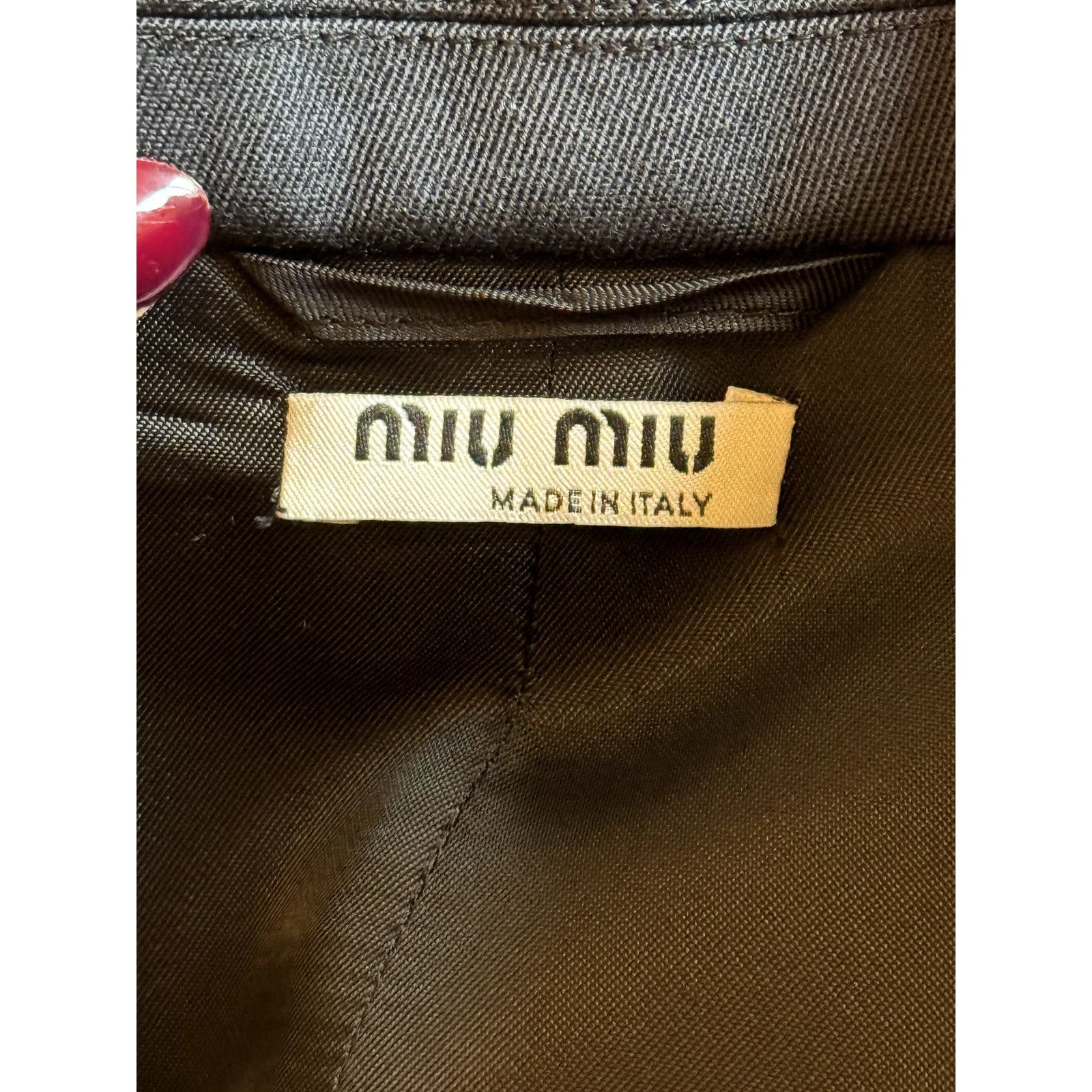 Miu Miu Miu Miu SS20 Black Oversized Cady Vest Size XS / US 0-2 / IT 36-38 - 3 Thumbnail