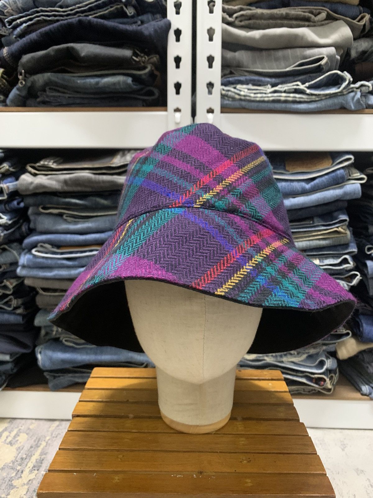 Japanese Brand Japanese Brand Multicolour Tartan Retro Bucket Hat Size ONE SIZE - 2 Thumbnail