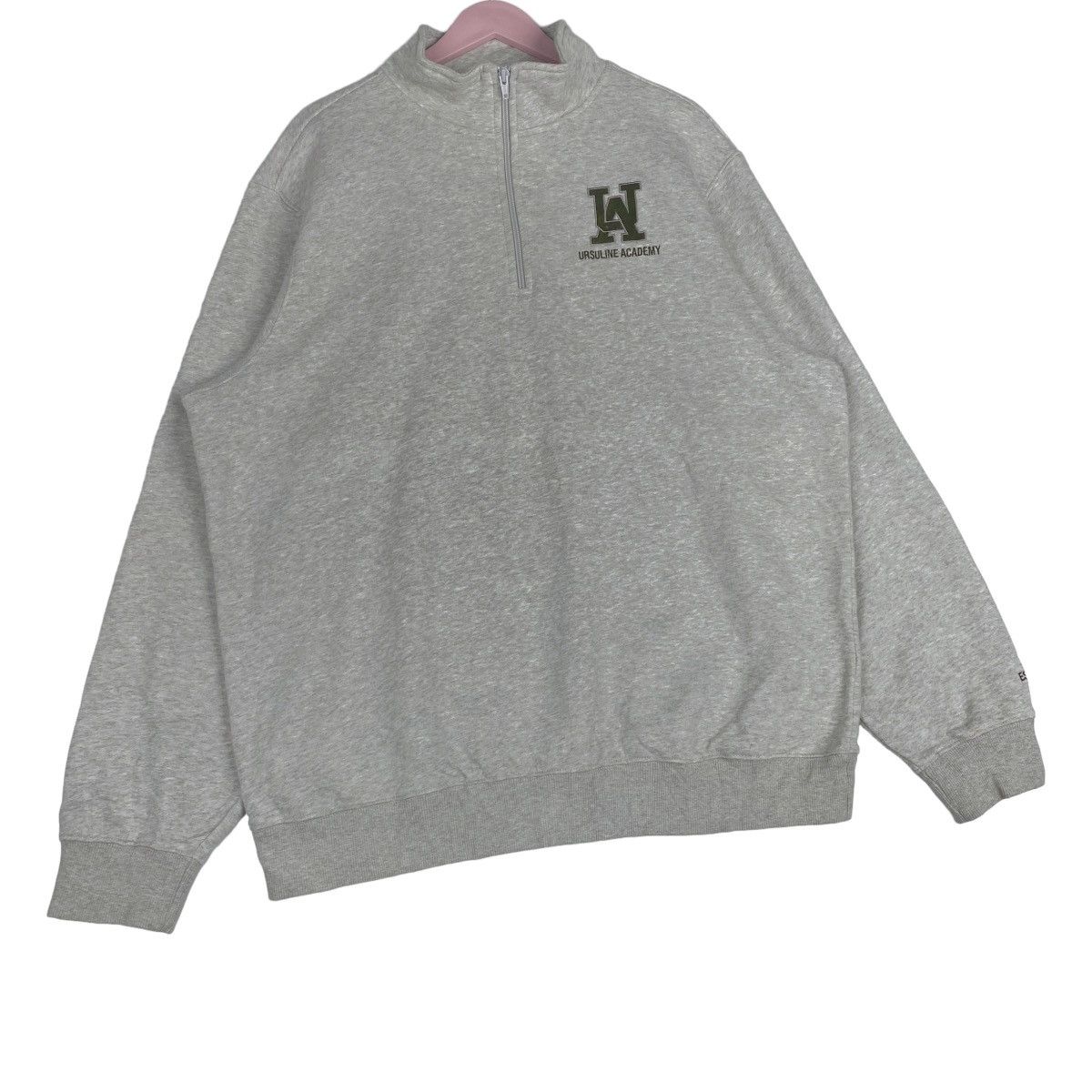 Designer × Vintage Ursuline Academy Half Zip Sweatshirt Pullover Jumper Size US XL / EU 56 / 4 - 4 Thumbnail