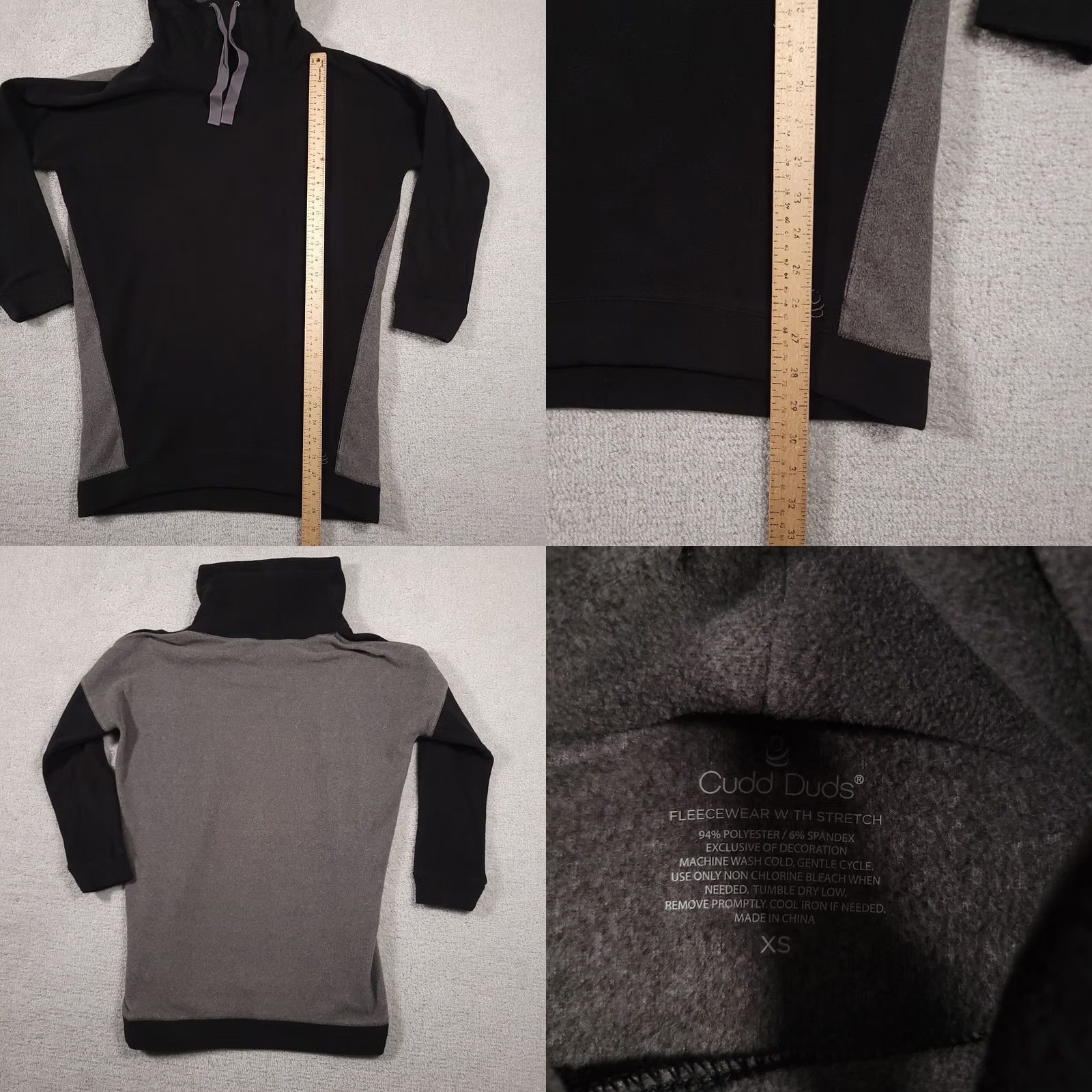 Vintage Cuddl Duds Fleecewear Stretch Sweatshirt Women's XS Oversized Cowl Neck Lounge Shirt Pullover Gray, Long Sleeve, Relaxed, Regular, Casual Size XS / US 0-2 / IT 36-38 - 8 Thumbnail
