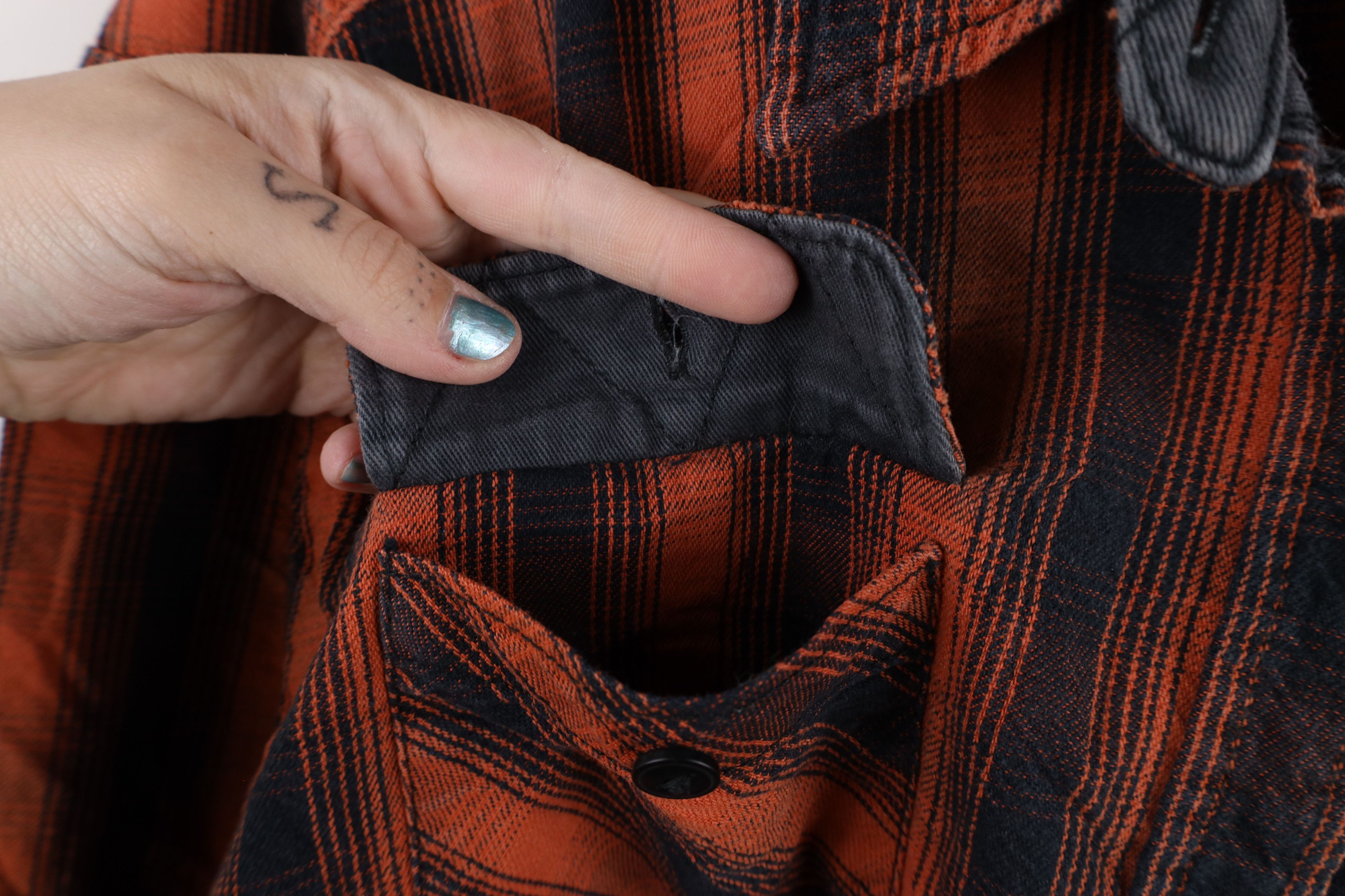 Harley Davidson × Vintage Vintage Harley Davidson Out Collared Flannel Button Shirt Size US XL / EU 56 / 4 - 5 Thumbnail