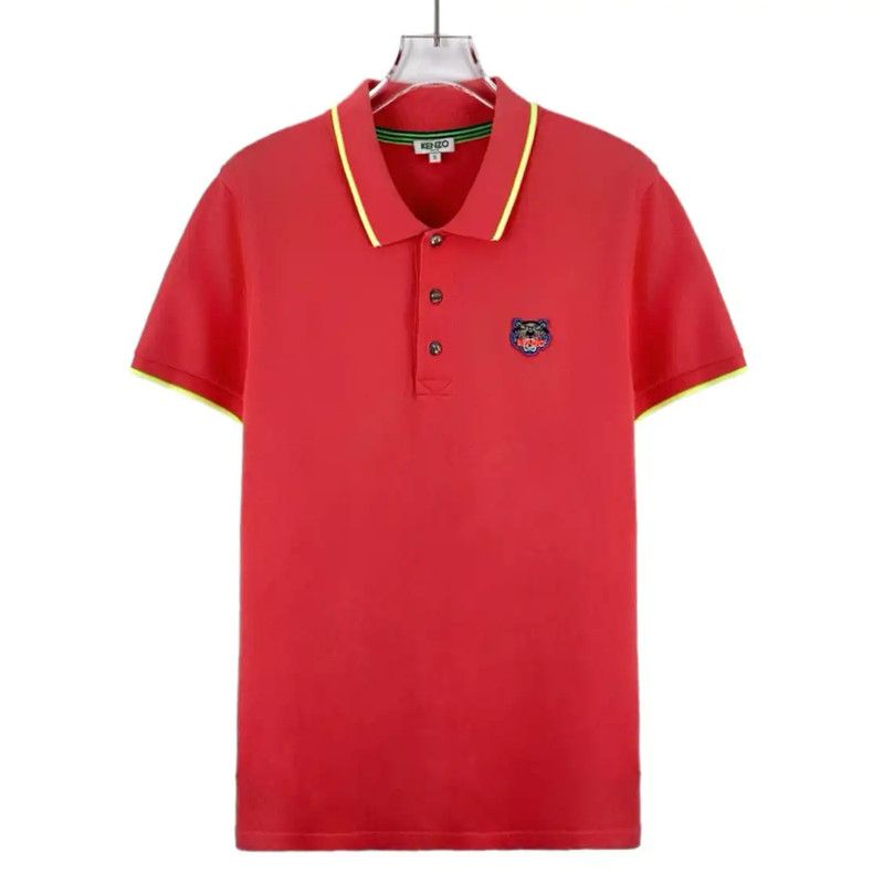 Kenzo KENZO Red Cotton Polo Shirt for Men 0089 Size US S / EU 44-46 / 1 - 1 Thumbnail