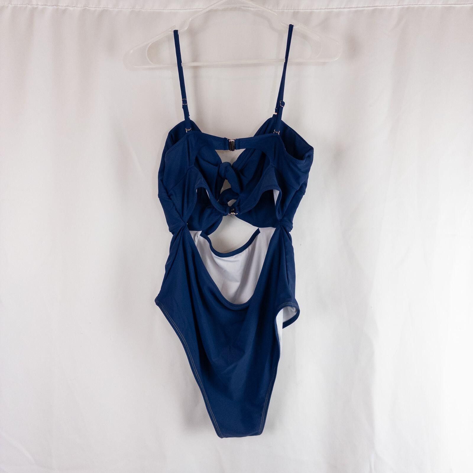 Other Cupshe Swimsuit Blue Solid Swimsuit Womens XXL Size ONE SIZE - 5 Thumbnail