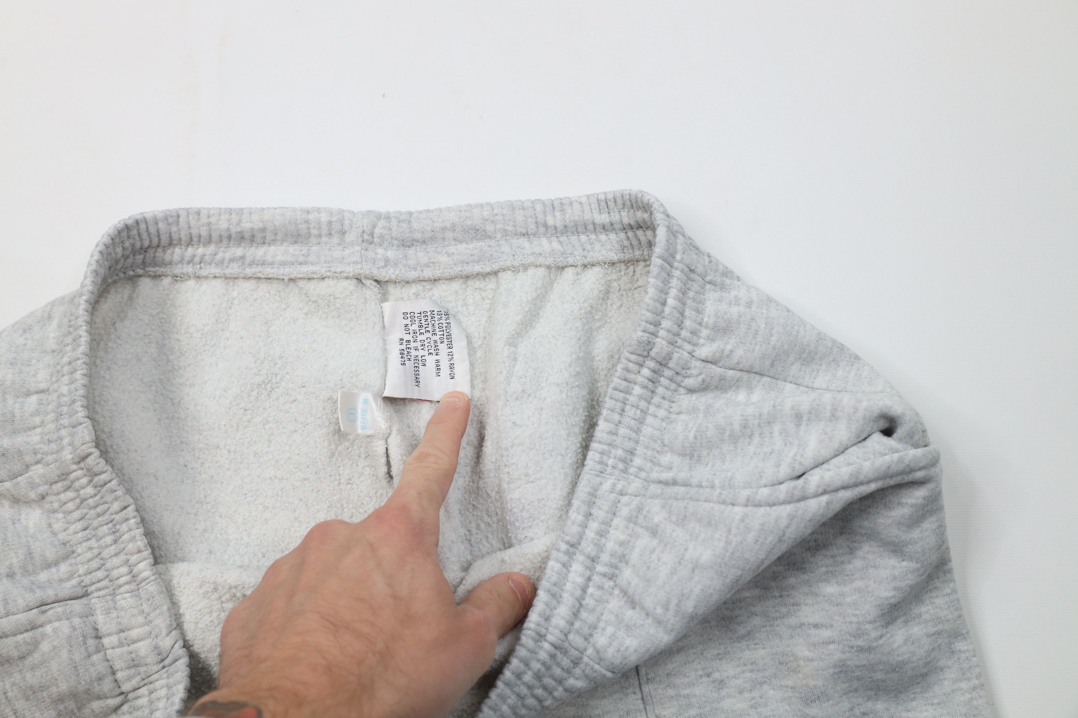 Wilson Vintage 90s Wilson Triblend Wide Leg Sweatpants Heather Gray Size 36" / US 14 / IT 50 - 8 Thumbnail