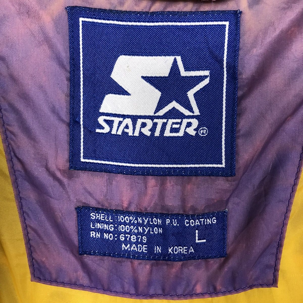 Starter 🔥VINTAGE BOMBER JACKET STARTER WASHINGTON HUSKIES SUN FADED Size US L / EU 52-54 / 3 - 21 Thumbnail