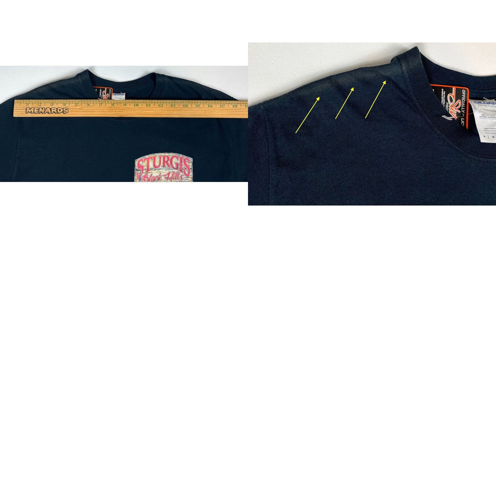 Gildan NWT 2016 Sturgis Black Hills Rally T-Shirt Double-Sided Sz M Gildan Men Cotton Black Size M T-Shirt Motorcycle Vintage/Pre-Owned Approved Size US M / EU 48-50 / 2 - 9 Thumbnail