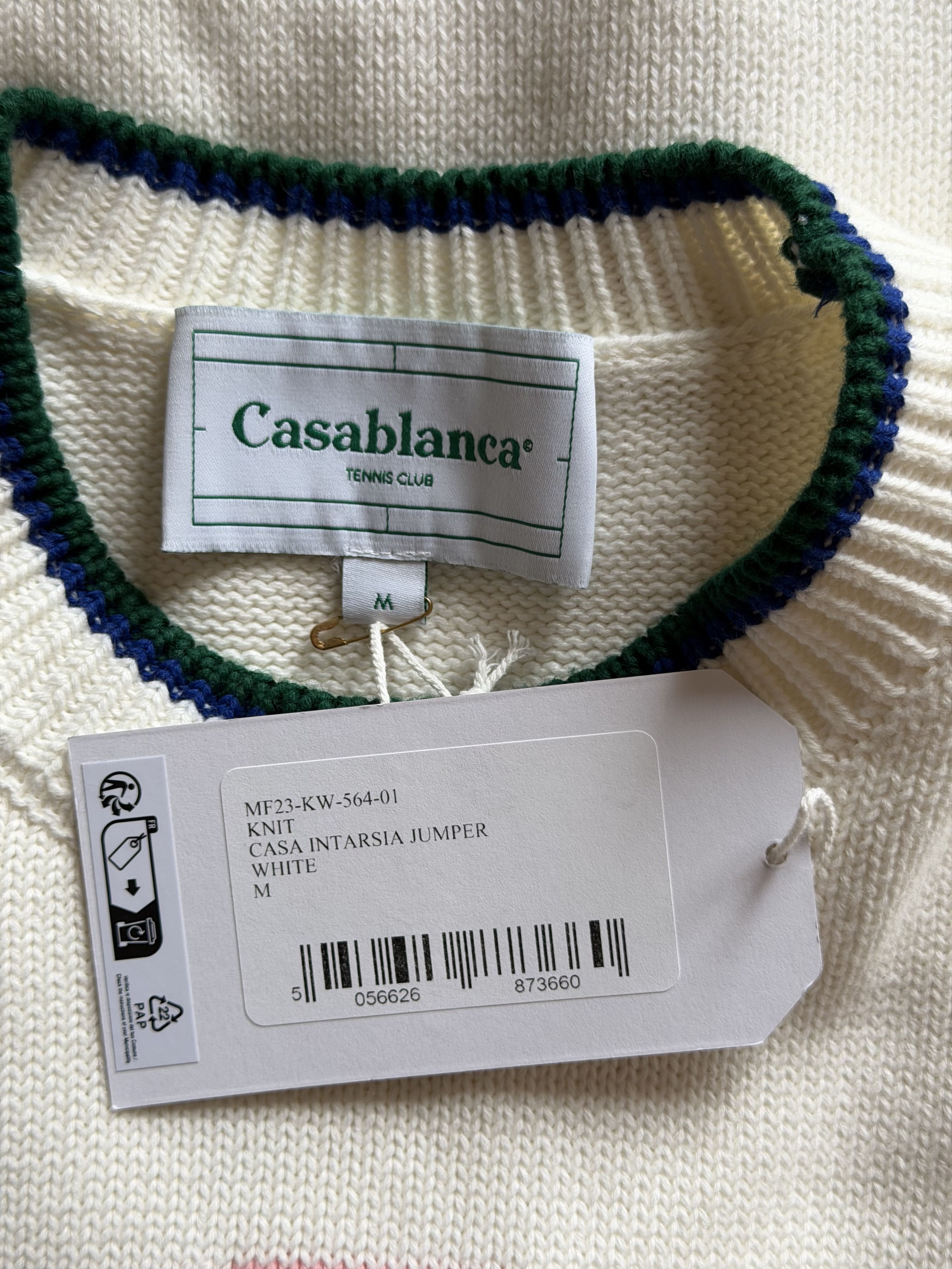 Casablanca Casablanca Casa Intarsia Sweater in White Size US M / EU 48-50 / 2 - 6 Thumbnail