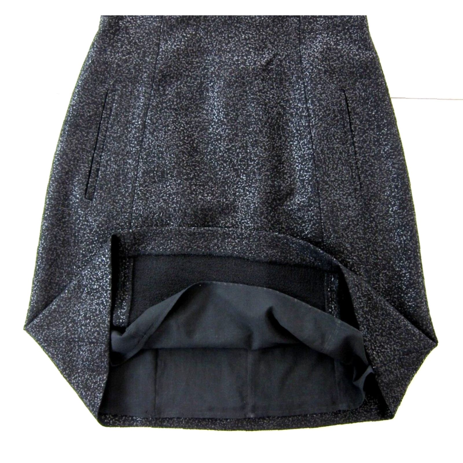 DKNY VINTAGE DKNY Black Shimmer Sleeveless Straight Sheath Tunic Work Party Dress Women 2 Size XS / US 0-2 / IT 36-38 - 7 Thumbnail