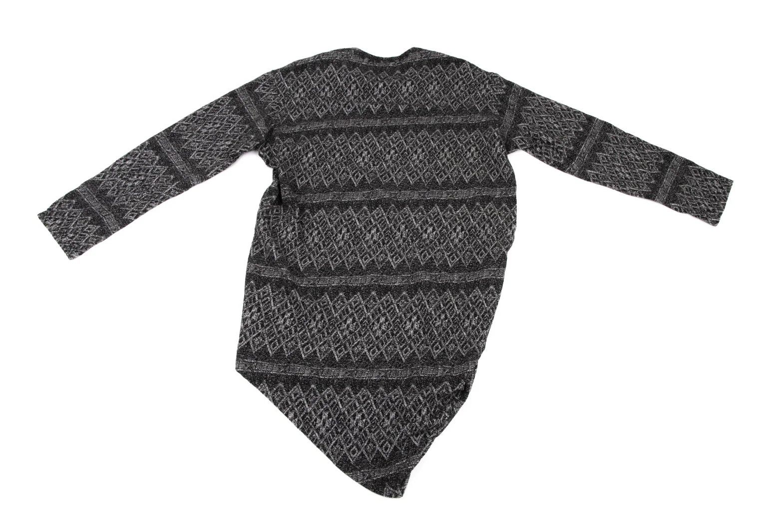 Yohji Yamamoto Yohji Yamamoto Asymmetrical Hem Knit in Black Gray Size US M / EU 48-50 / 2 - 8 Thumbnail