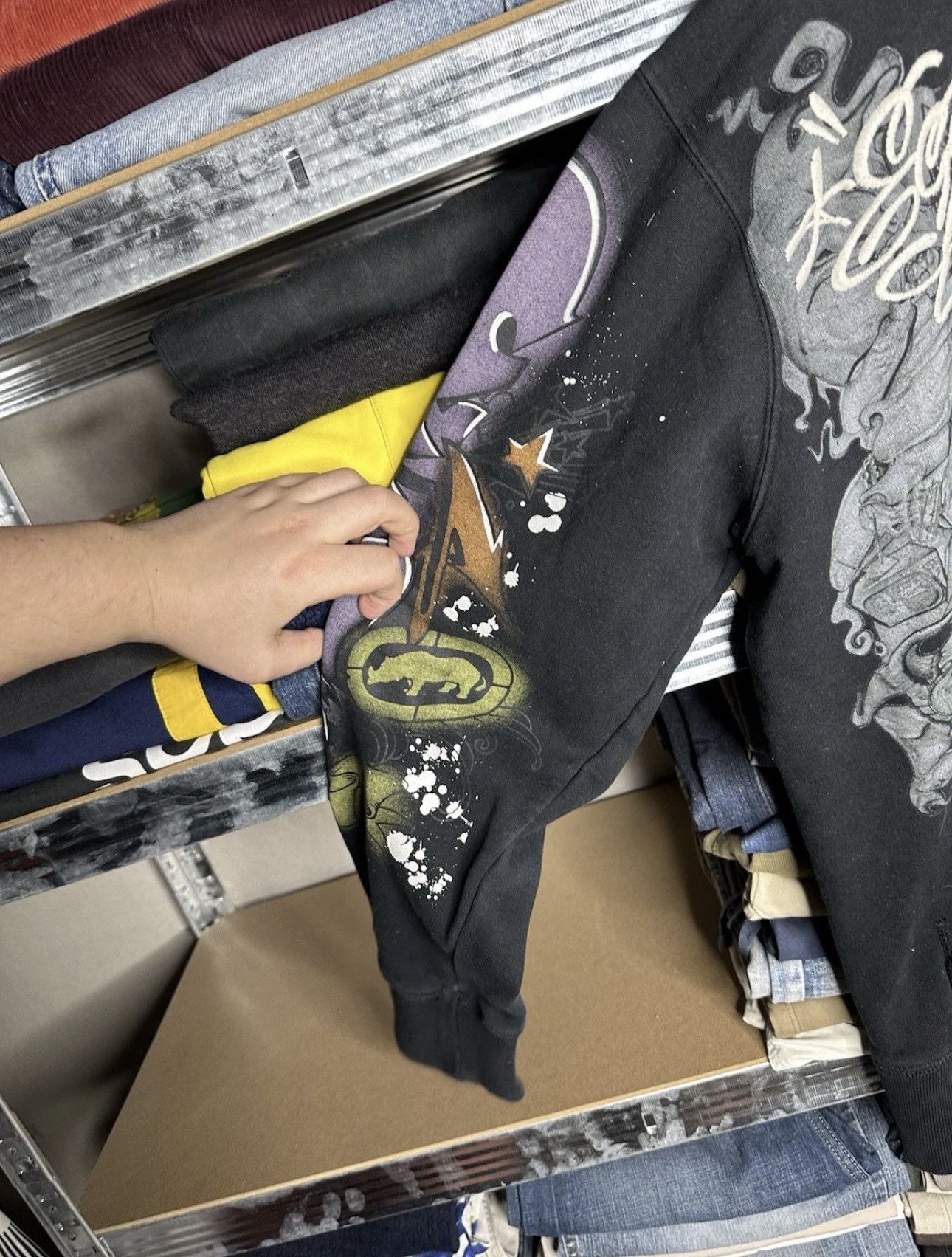Ecko Unltd. Vintage Ecko Unltd Hoodie XL Graffiti All Over Print Hip Hop Size US XL / EU 56 / 4 - 6 Thumbnail