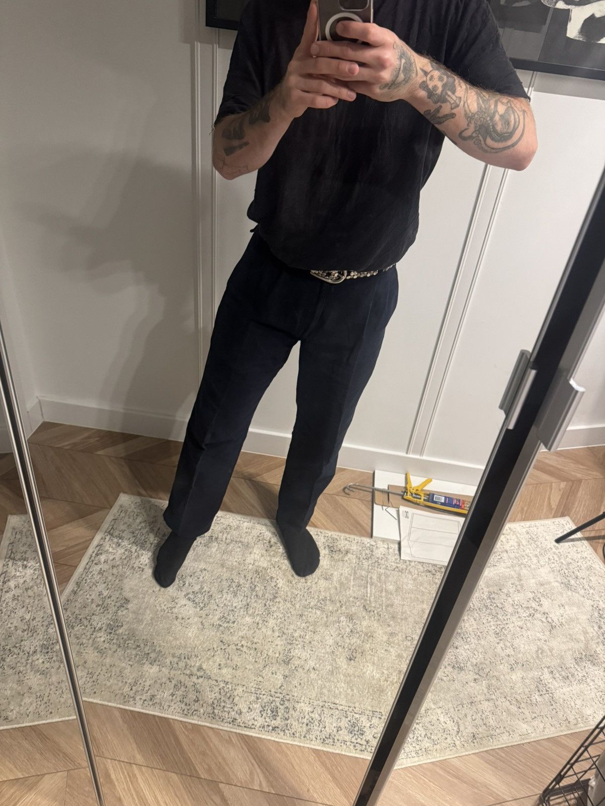 Valentino Vintage VALENTINO Pant 90s Luxury Rare High End Navy Cotton Size US 32 / EU 48 - 3 Thumbnail