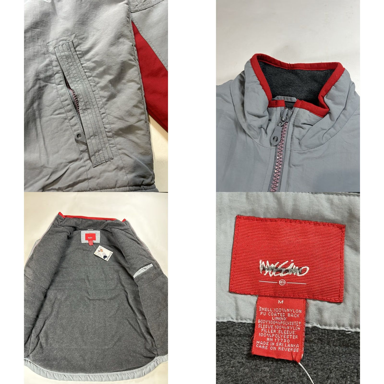 Mossimo VINTAGE Mossimo Jacket Fleece Liner Zip Up Medium Can Large Gray/Red Unisex Adults Size US L / EU 52-54 / 3 - 8 Thumbnail