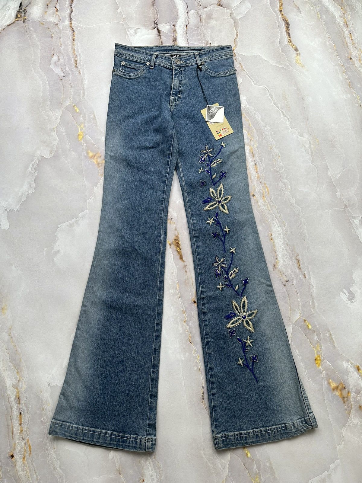 image of Avant Garde x Vintage Flared Jeans in Blue, Women's (Size 26)