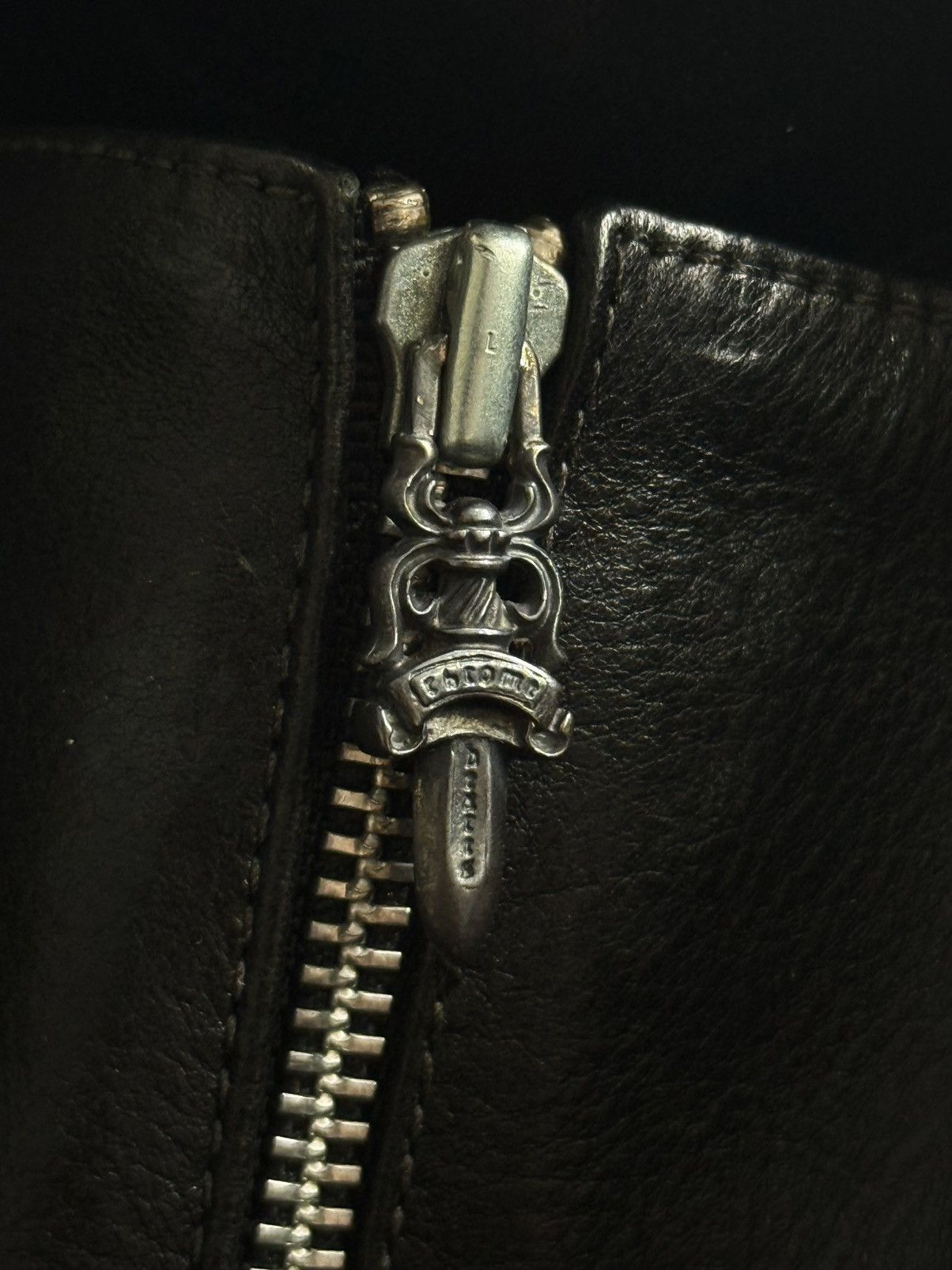 Chrome Hearts Rare 90s - Grained Calfskin Fleur De Lis Leather Handbag Size ONE SIZE - 10 Thumbnail
