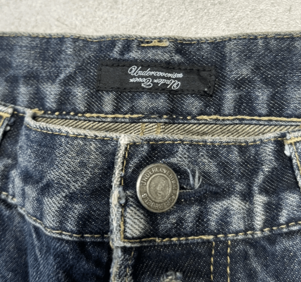 Jun Takahashi Undercover Blue Denim JEANS Size US 34 / EU 50 - 5 Thumbnail