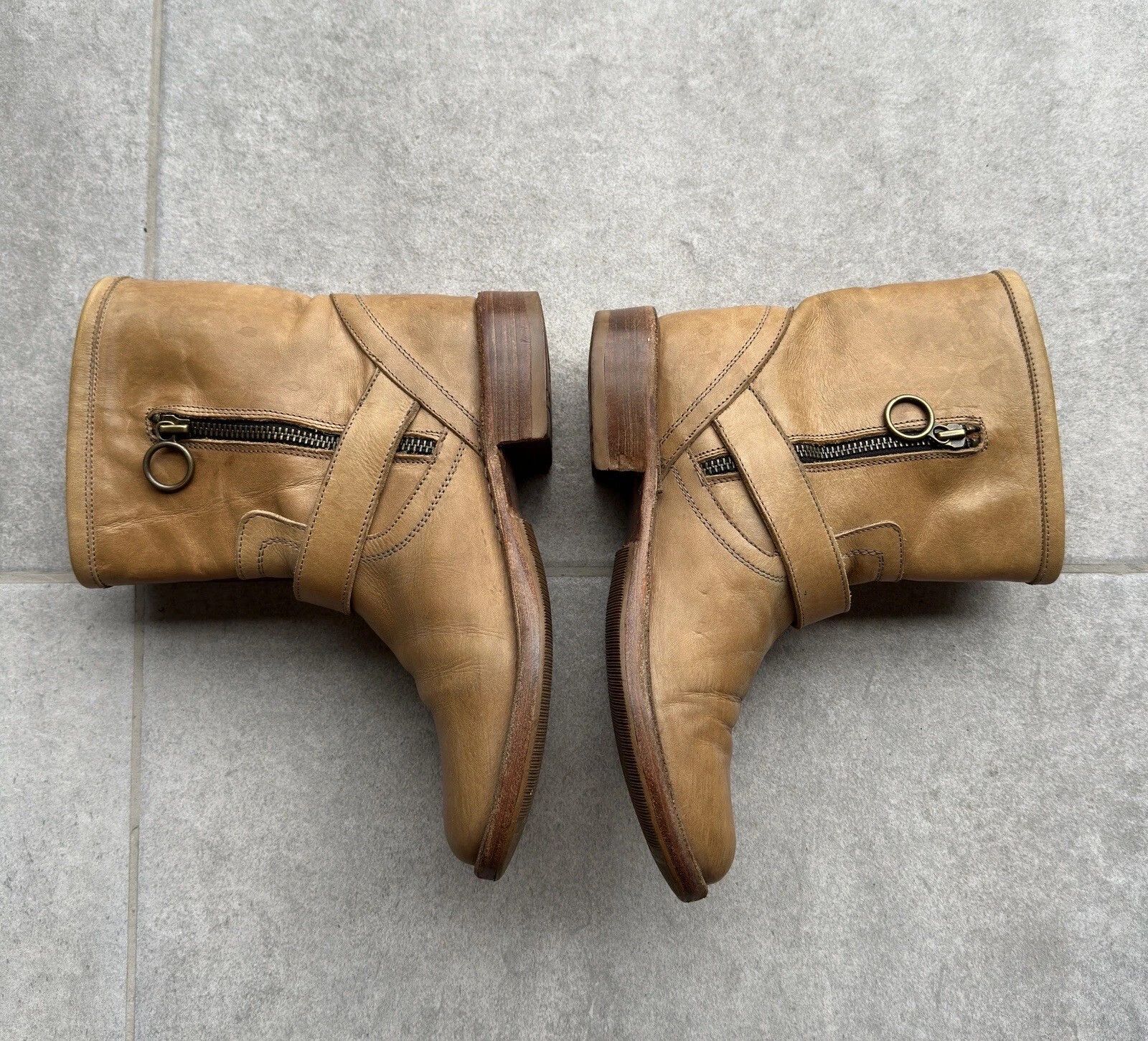 Fiorentini + Baker Fiorentini + Baker Eli Biker Moto Ankle Boots Leather 36 Size US 6 / IT 36 - 2 Thumbnail