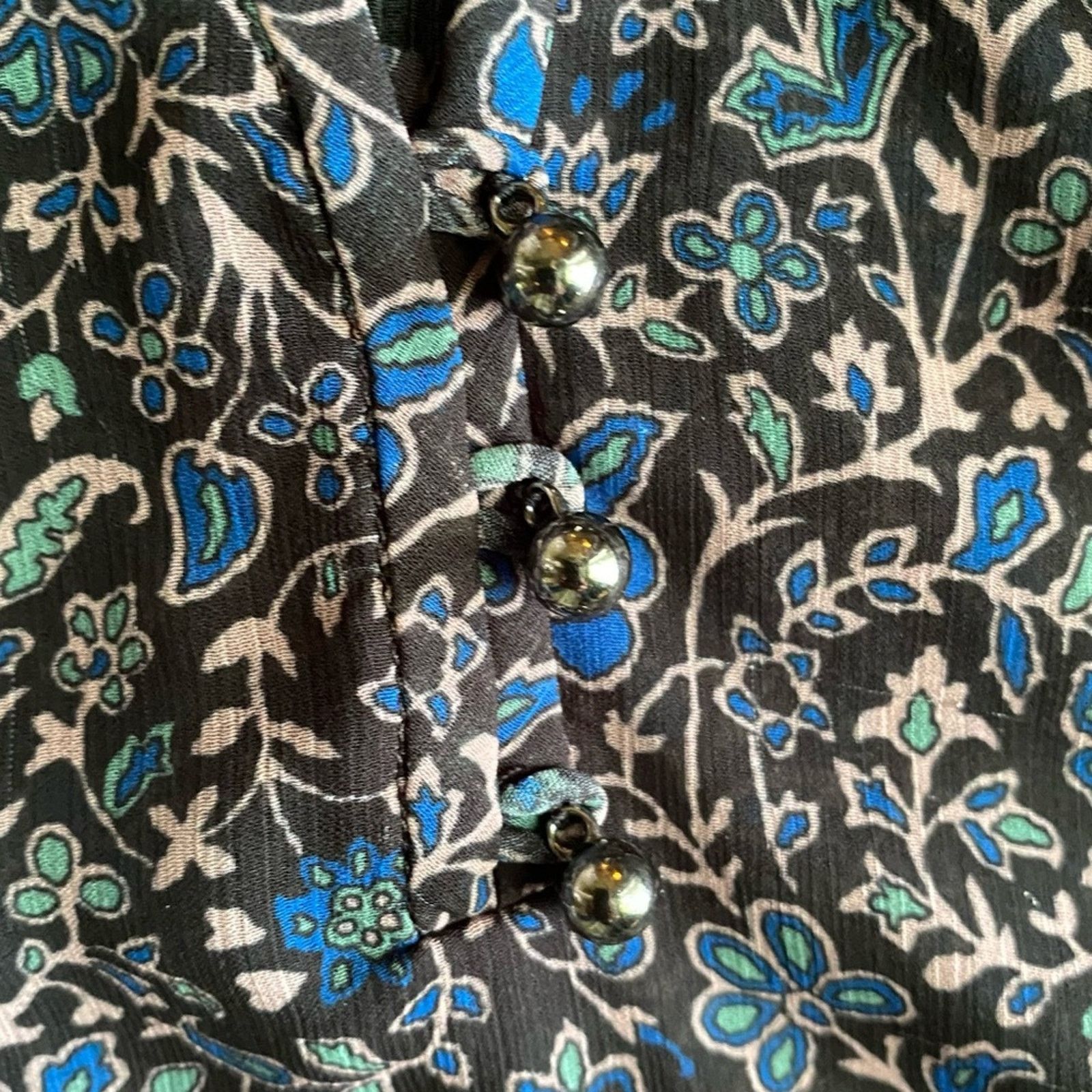 Veronica Beard Veronica Beard $277 Jaz Black Floral Balloon Sleeve Blouse 0 Size XS / US 0-2 / IT 36-38 - 14 Thumbnail