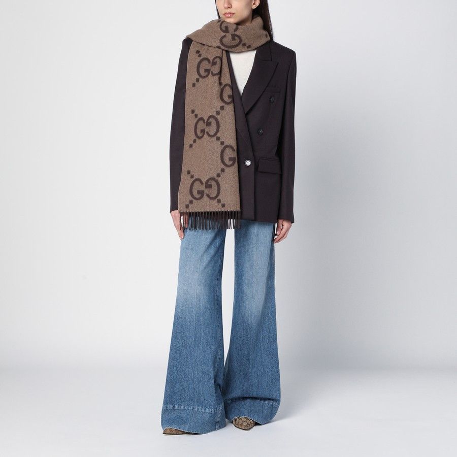 Gucci o1d2blof0824 Size: OS / Cashmere Jacquard Scarf Size ONE SIZE - 2 Thumbnail