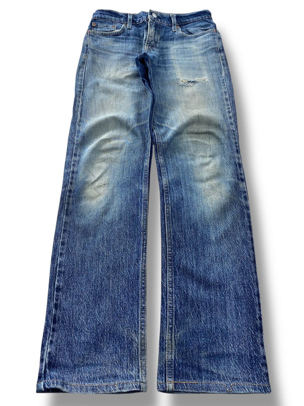 Levi's Levi’s Faded Wash Ripped Style Straight Leg Jeans Size US 30 / EU 46 - 1 Thumbnail
