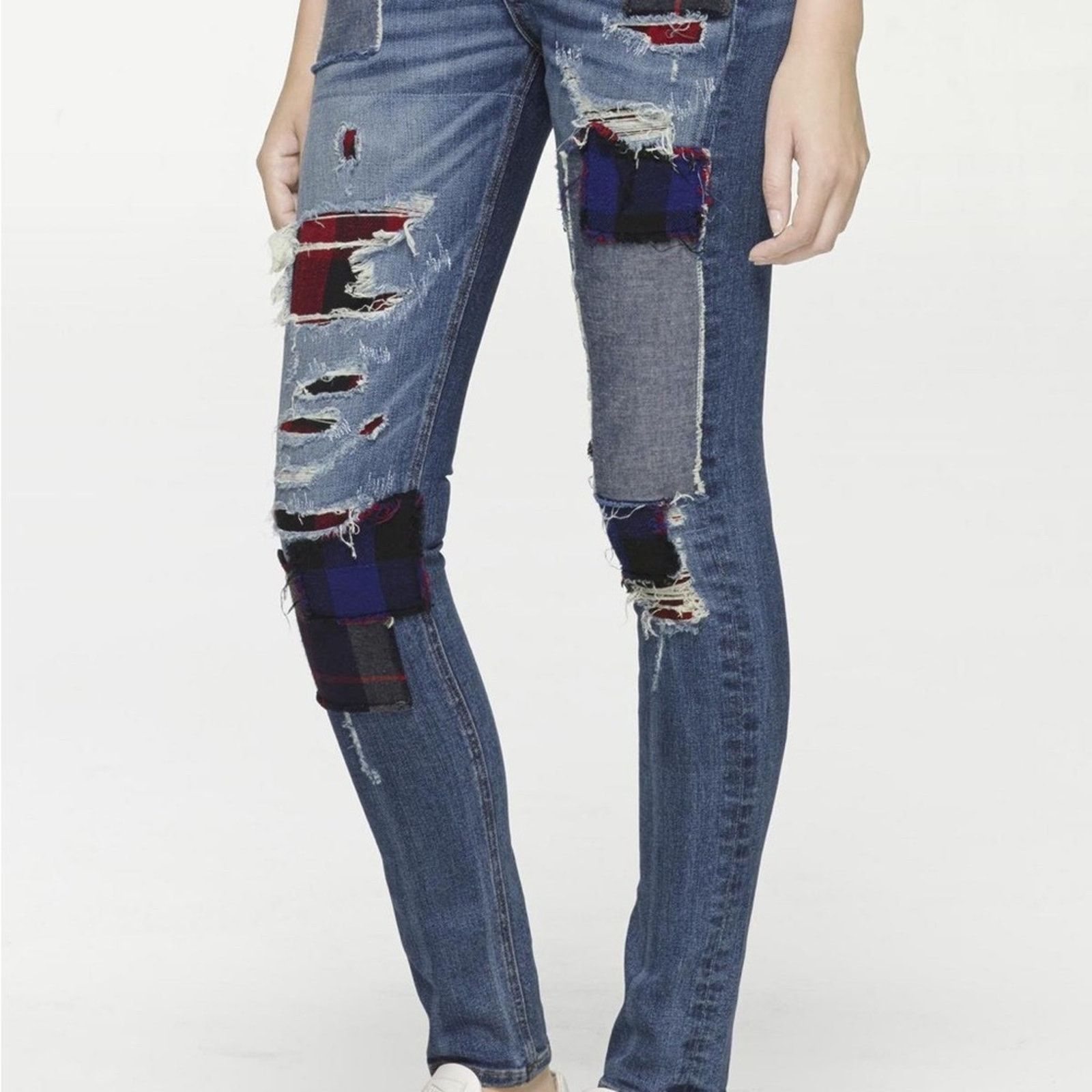 Rag & Bone Rag & Bone Harajuku Patchwork Skinny Denim Jeans Women’s 28 Size 28" / US 6 / IT 42 - 2 Thumbnail