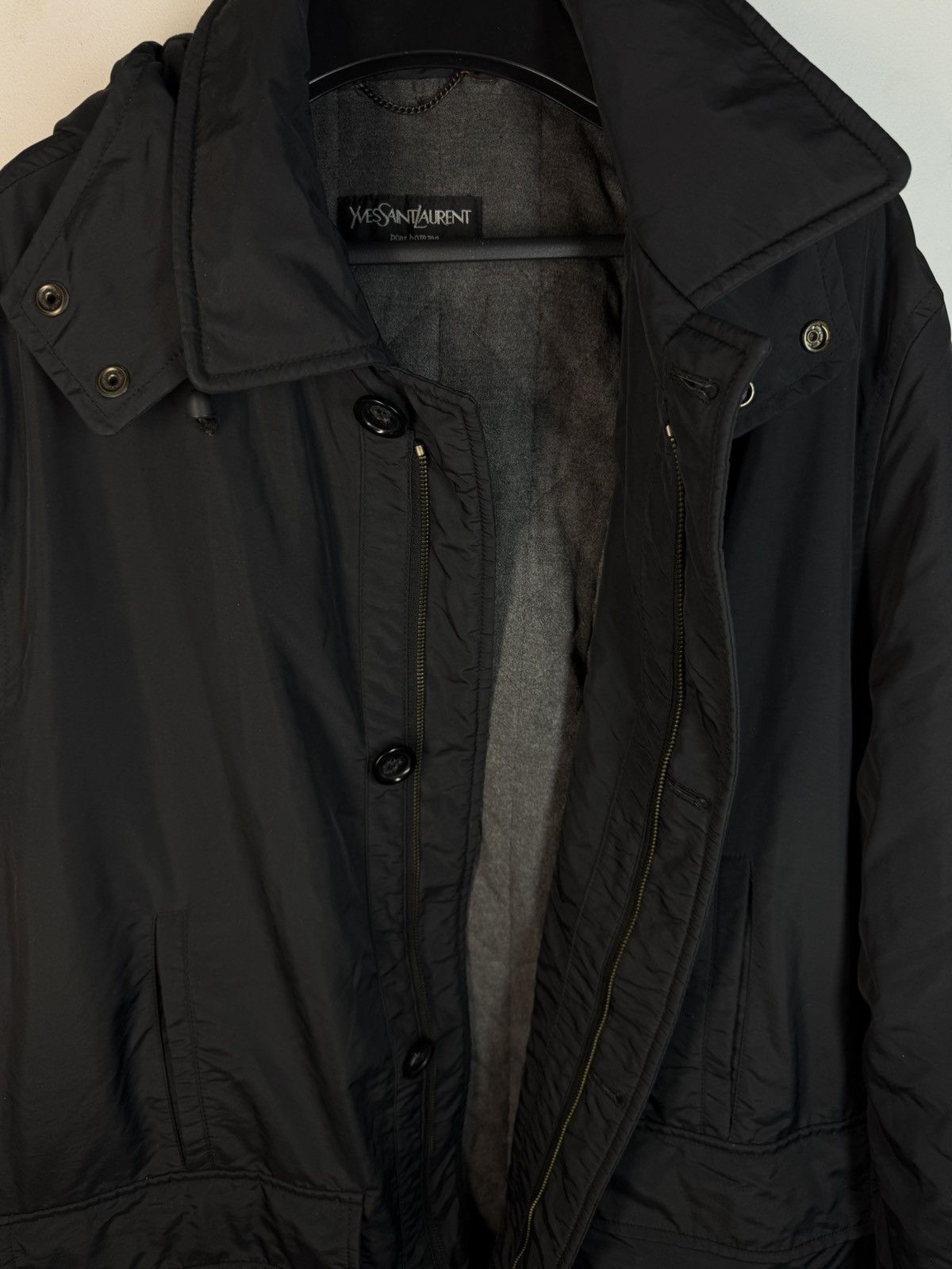Yves Saint Laurent Winter Black YSL Jacket Parka Warm YSL Parka Size US XL / EU 56 / 4 - 13 Thumbnail