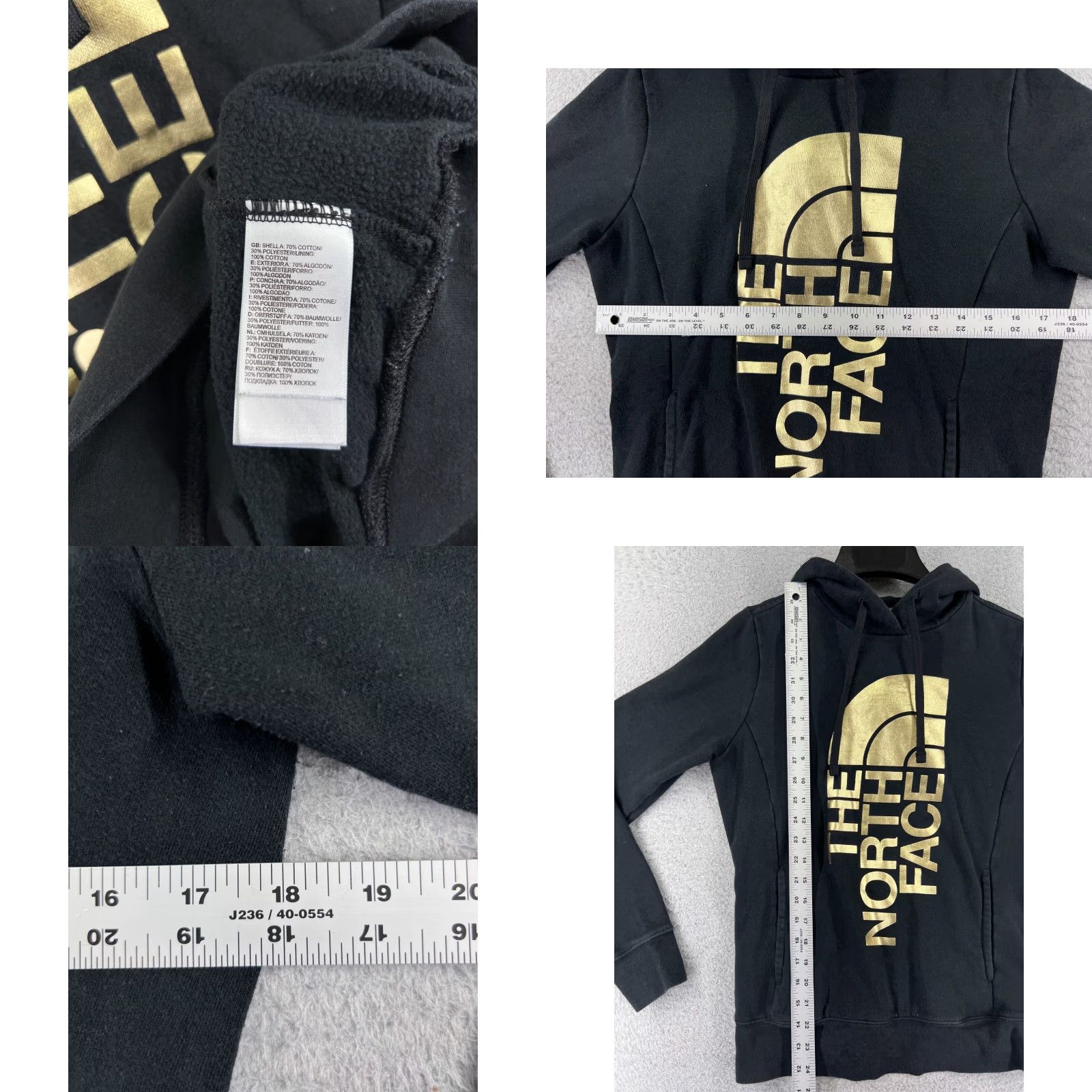The North Face The North Face Hoodie Womens Small Black Logo Pullover Pocket Size S / US 4 / IT 40 - 8 Thumbnail