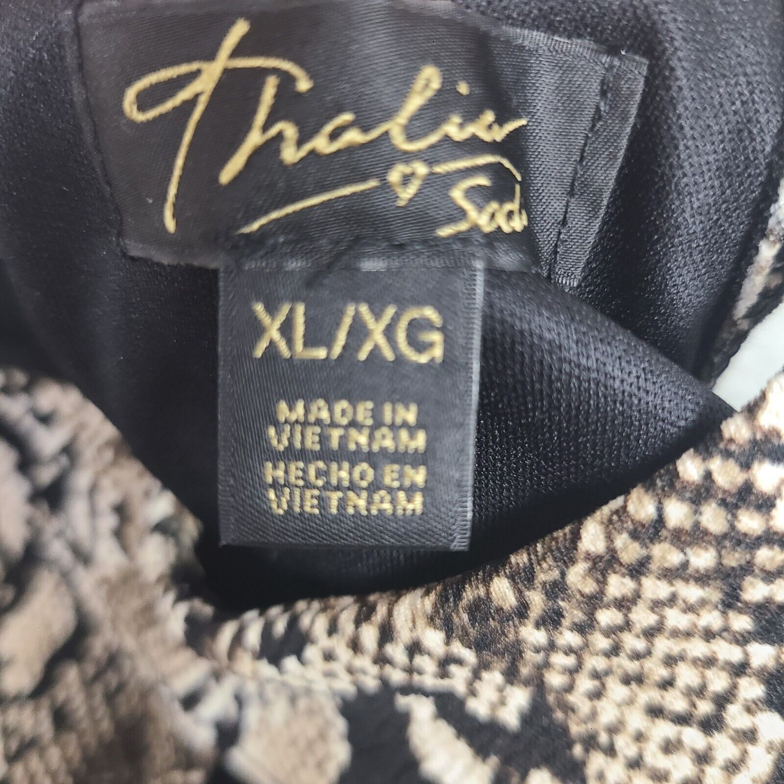 Vintage Thalia & Sodi Size XL top Snake Skin print sleeves Women's T Size XL / US 12-14 / IT 48-50 - 3 Thumbnail