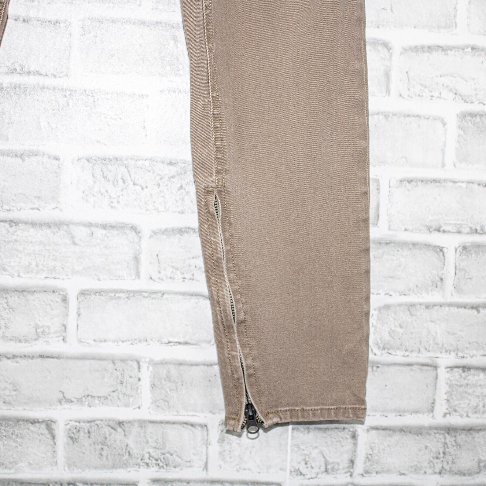 ONES STROKE ONES STROKE Tokyo Jogger Pants Khaki Drawstring ankle zip Size US 29 - 9 Thumbnail