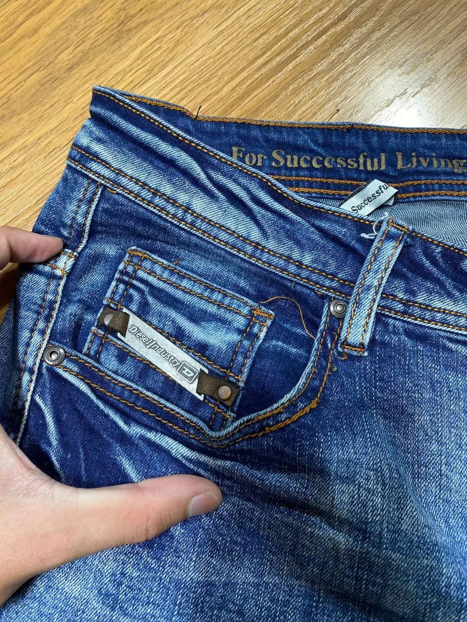 Diesel × Vintage BAGGY DENIM Diesel Pants Mom Jeans Blue Vintage Y2k Style Size US 33 - 18 Thumbnail