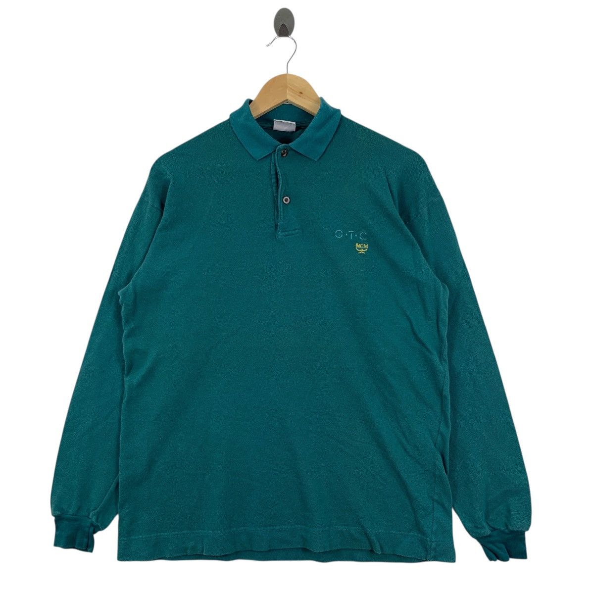 MCM Vintage MCM Over The Counter Collar Long Sleeve Tshirt Size US L / EU 52-54 / 3 - 1 Thumbnail
