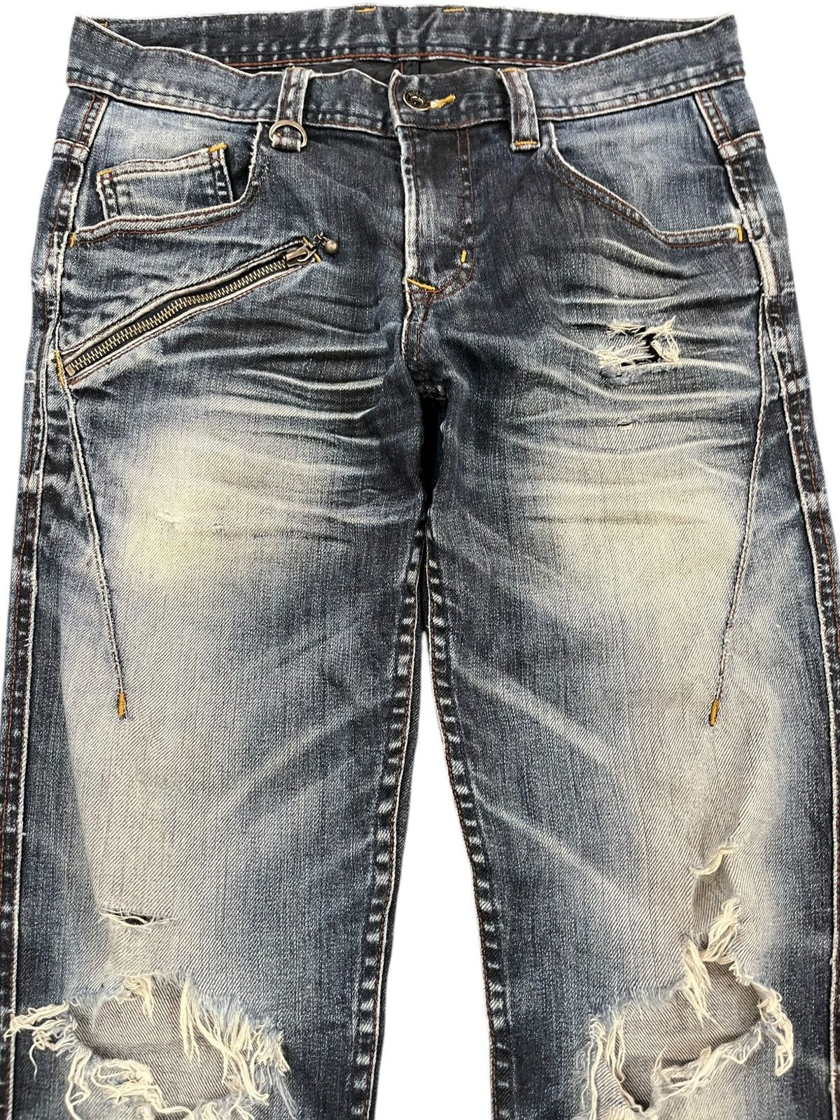 Nicole Club × Seditionaries Vintage Nicole Club Hideaways Bondage Punk Distressed Denim Size US 31 - 2 Thumbnail