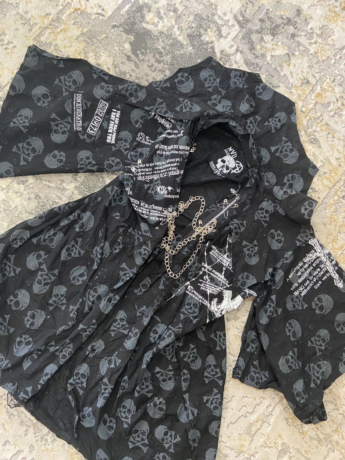 Japanese Brand MAD PUNK Avant-Garde Punk Gothic Long Coat Size ONE SIZE - 11 Thumbnail