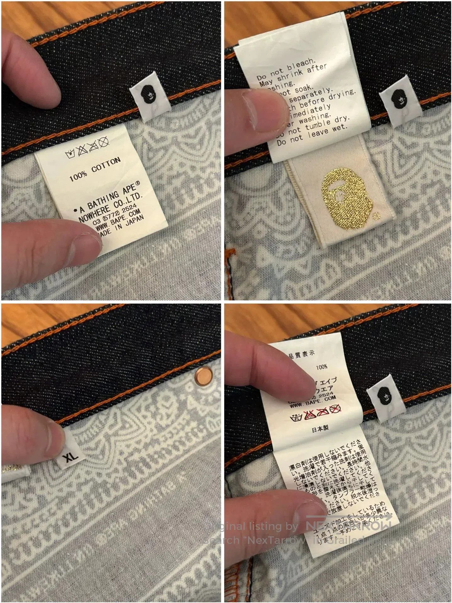 Bape BAPE Floral Print Cargo Jeans XL Size. Size US 36 / EU 52 - 9 Thumbnail
