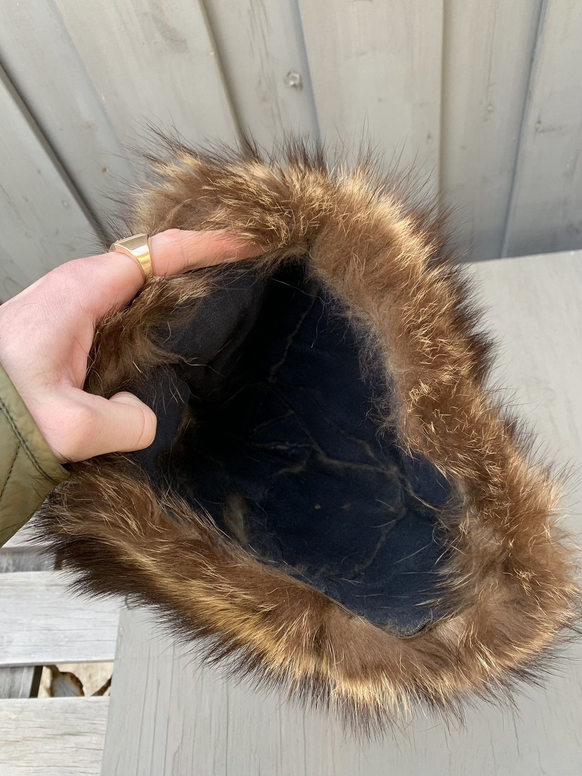 Vintage Vintage Fur Hat Cap Beanie Mens Womens Faux Fuzzy Winter OS Size ONE SIZE - 5 Thumbnail