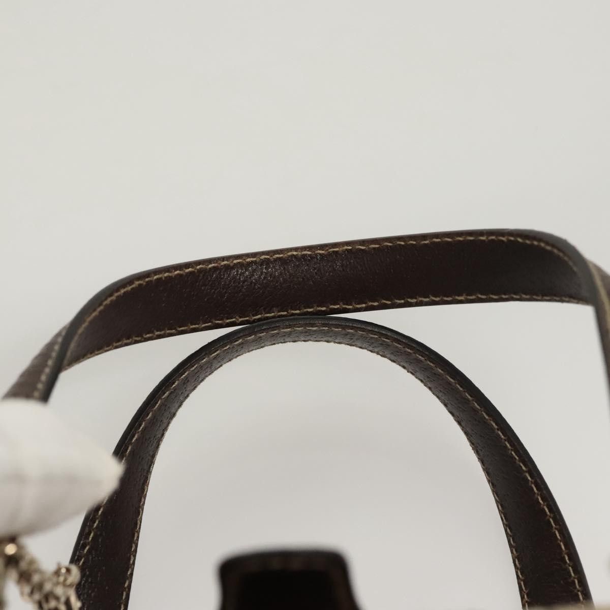 Gucci GUCCI Hand Bag Canvas Brown Gold Size ONE SIZE - 14 Thumbnail