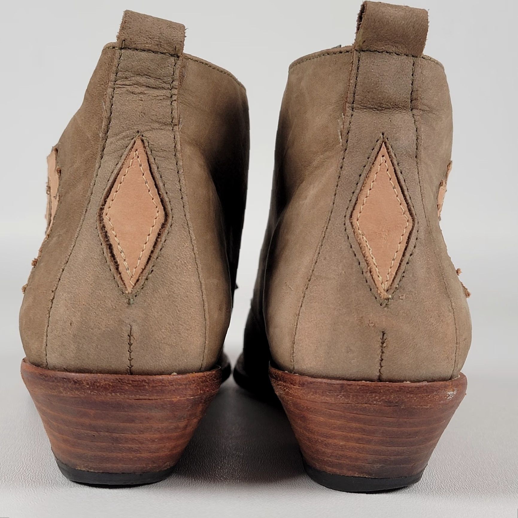 Vintage Dingo Tan Suede Lace Up Ankle Boots Western Cowgirl Boho Women's Size 8.5 M Size US 9 / IT 39 - 6 Thumbnail