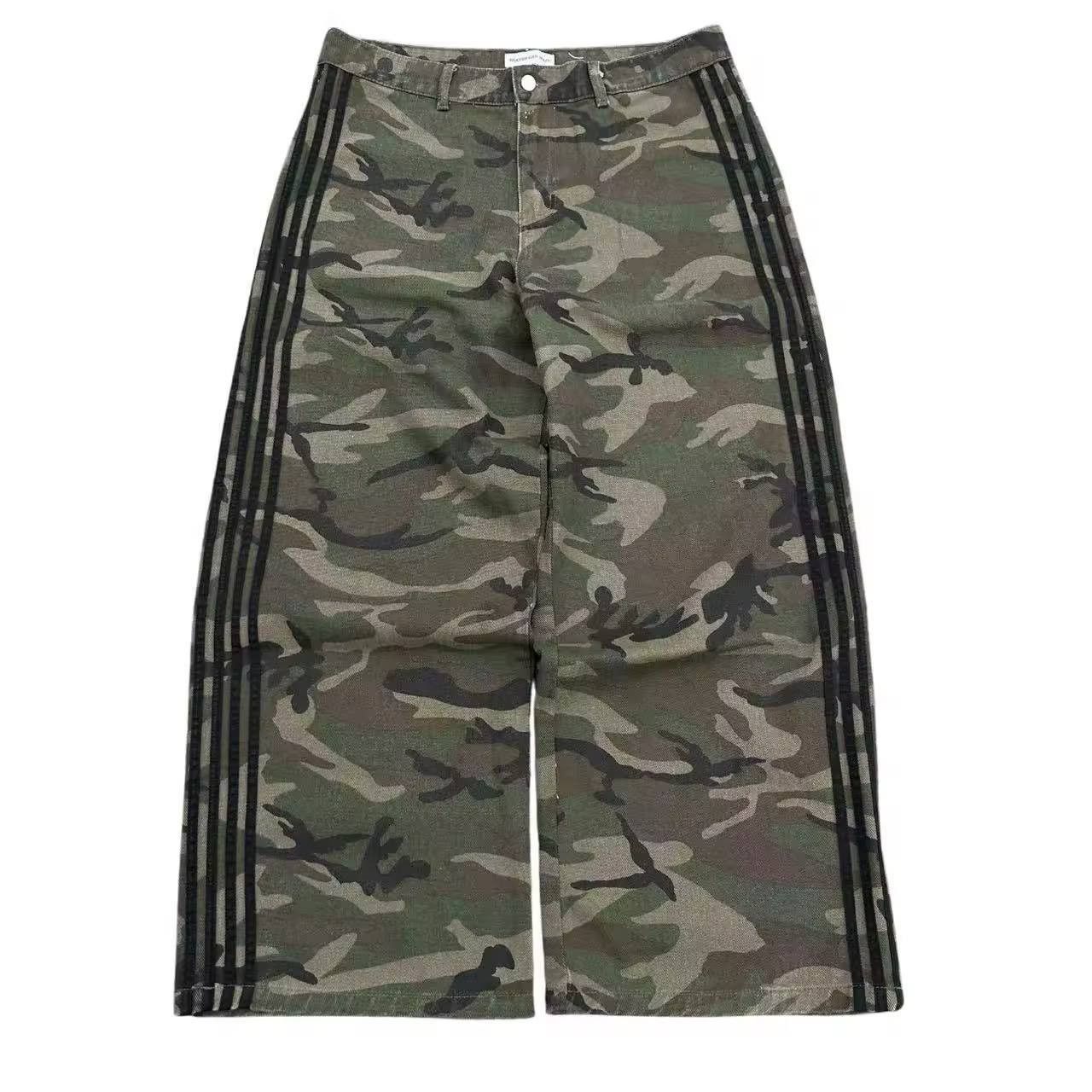 Japanese Brand × Vintage camouflage striped casual loose jeans Size US 36 / EU 52 - 5 Thumbnail