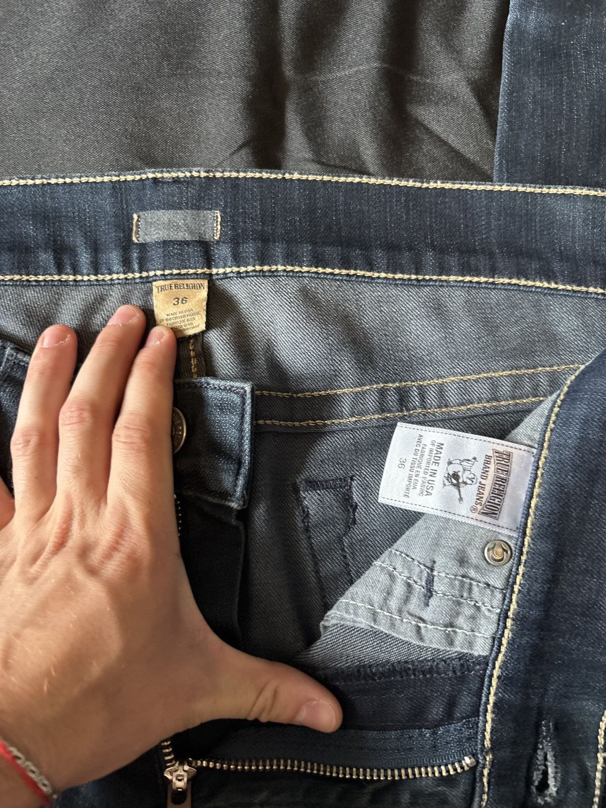 True Religion Vintage True Religion Straight Leg 36/36 Size US 36 / EU 52 - 3 Thumbnail