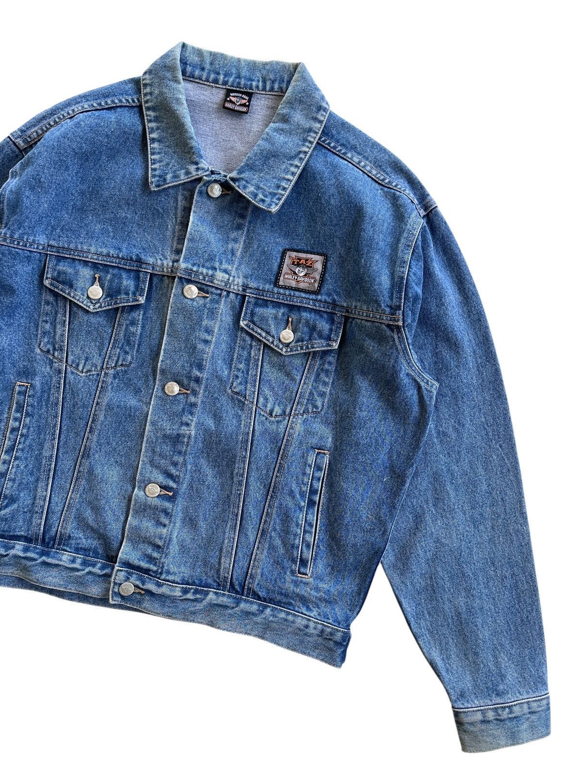 Harley Davidson Vintage Harley Davidson X Warner Bros Denim Jacket Size US L / EU 52-54 / 3 - 8 Thumbnail